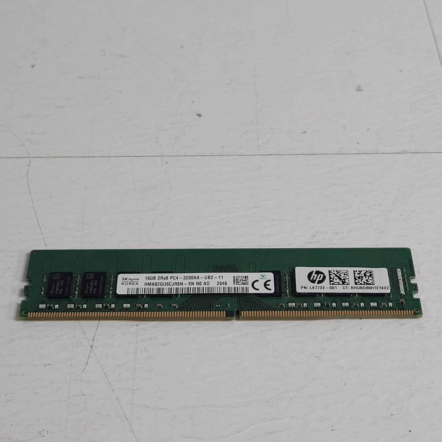 Hynix HMA82GU6CJR8N-XN N0 AD 16GB 288p Desktop RAM UDIMM DDR4-3200 Memory Stick