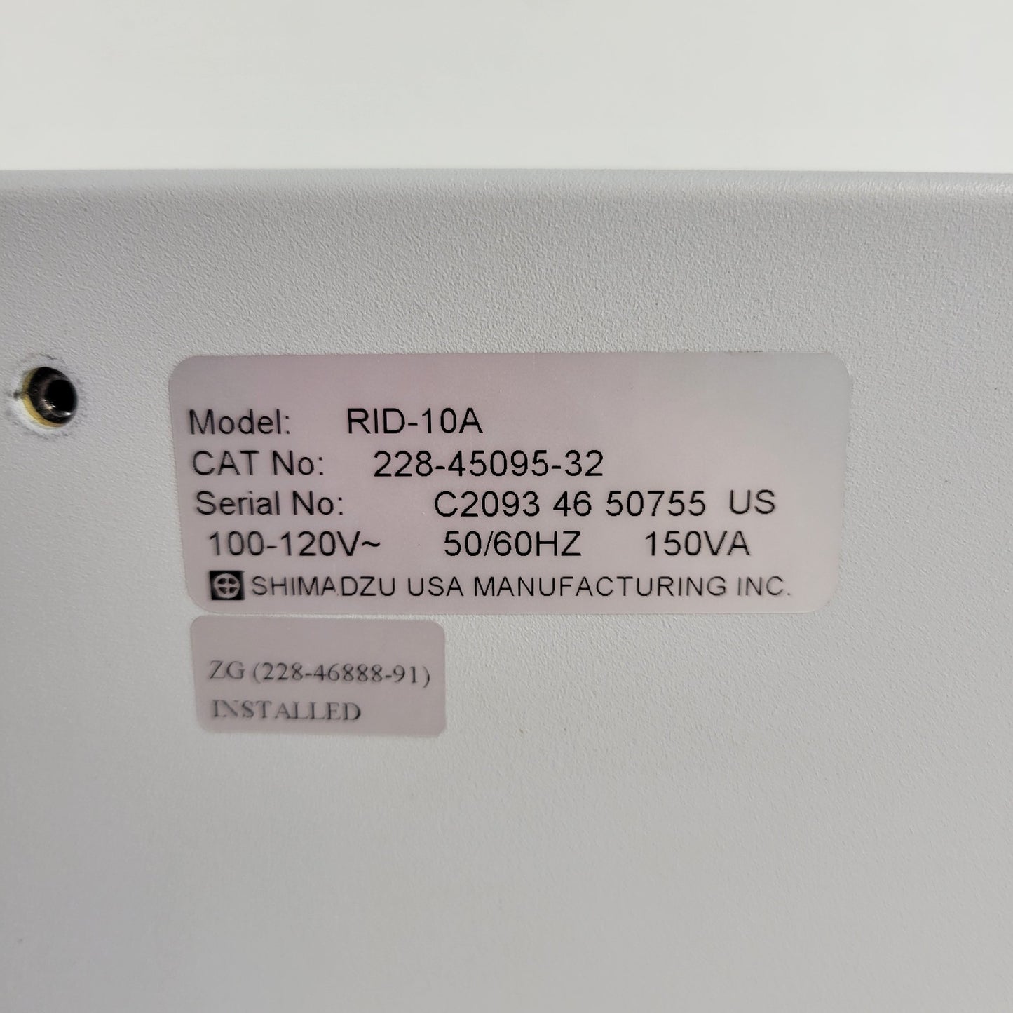 TESTED Shimadzu RID-10A Refractive Index Detector HPLC Double Temp 228-45095-32