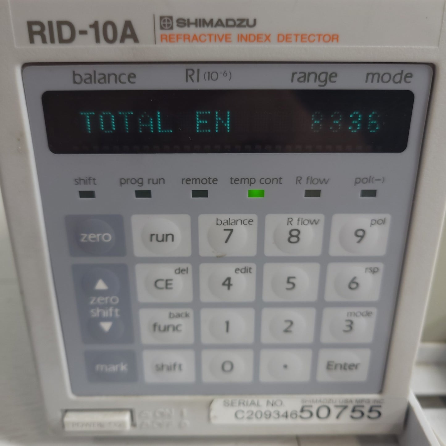 TESTED Shimadzu RID-10A Refractive Index Detector HPLC Double Temp 228-45095-32