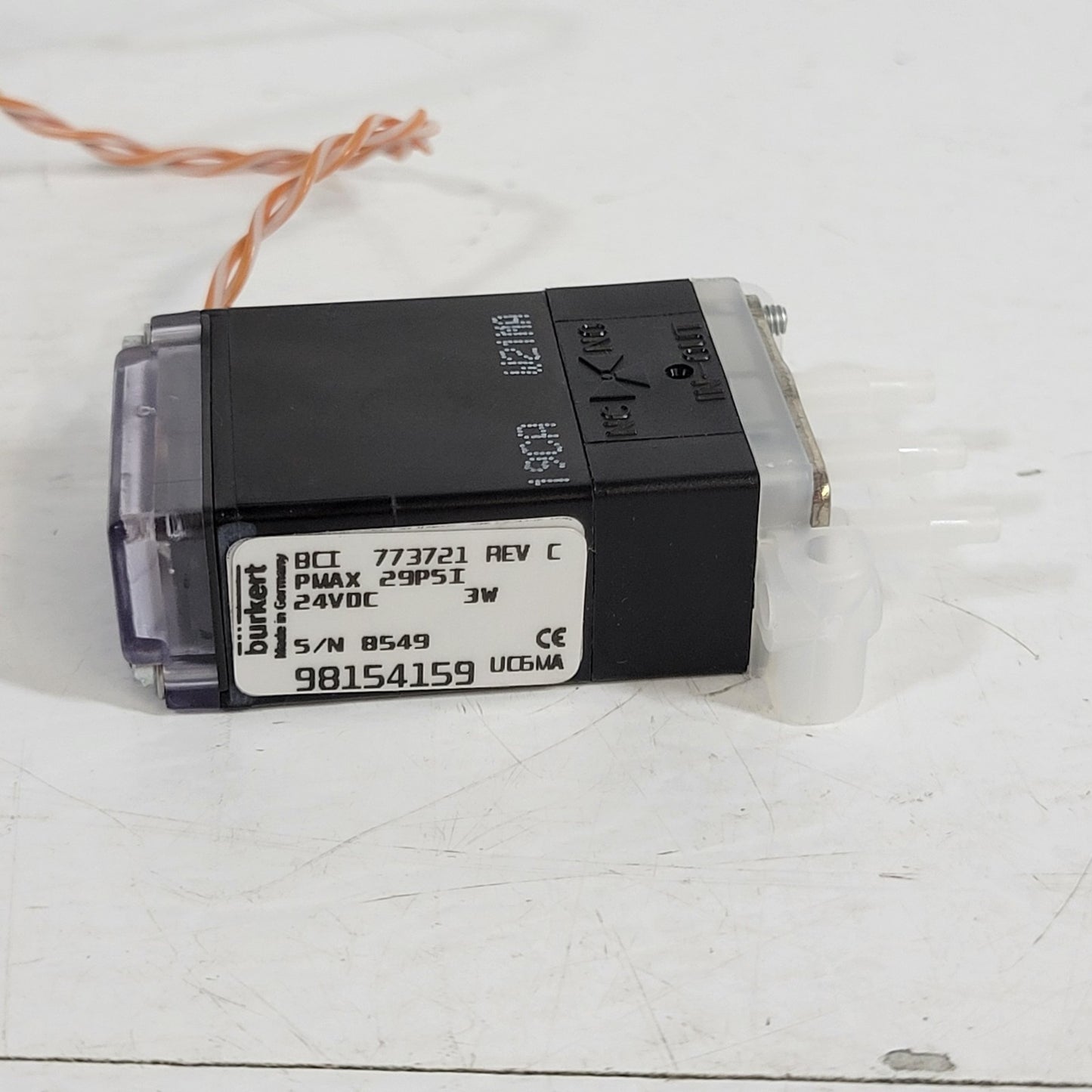 Burkert 773721 CBL Assy Cable Assembly 3 Way Liquid Valve Flow Assembly 98154159