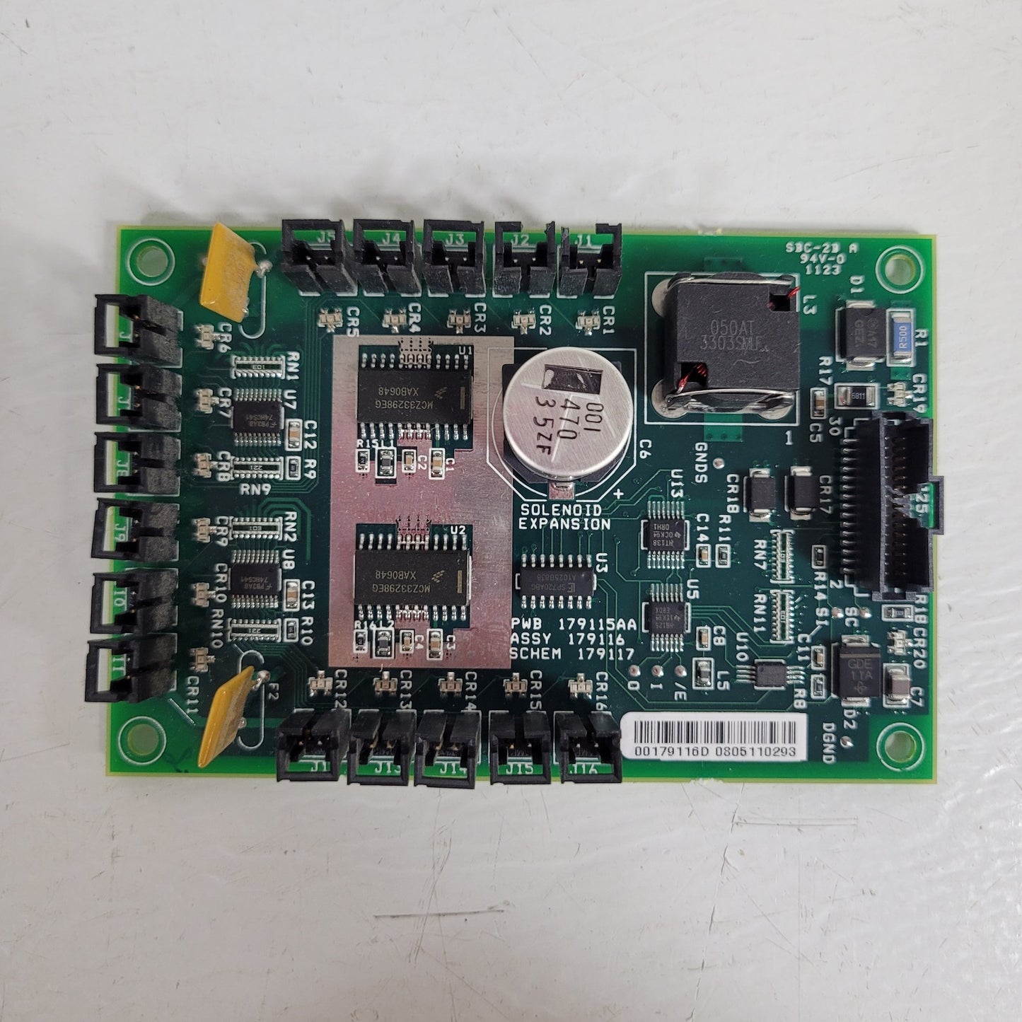 Beckman Coulter 179116 Solenoid Control Board 16-Channel 24VDC NO/NC Status