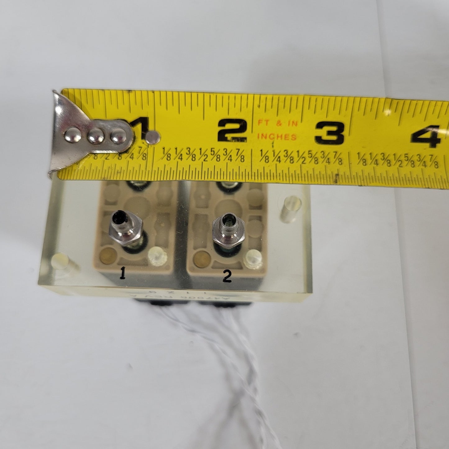 Burkert A48728 2 Station Solenoid Valve Manifold 24VDC 5W 43psi NO/NC Operation