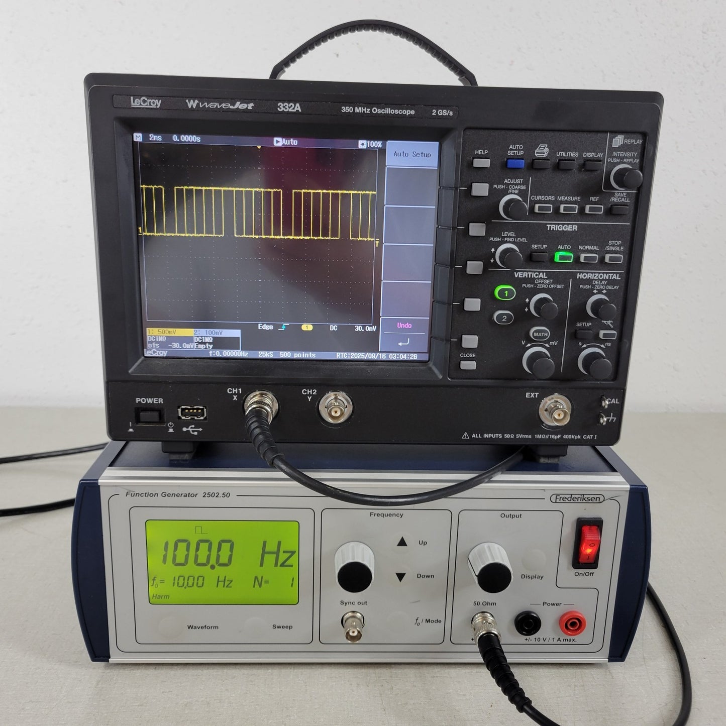 Frederiksen 2502.50 Function Waveform Generator 0.001 Hz to 10.0 MHz 2502.51-1