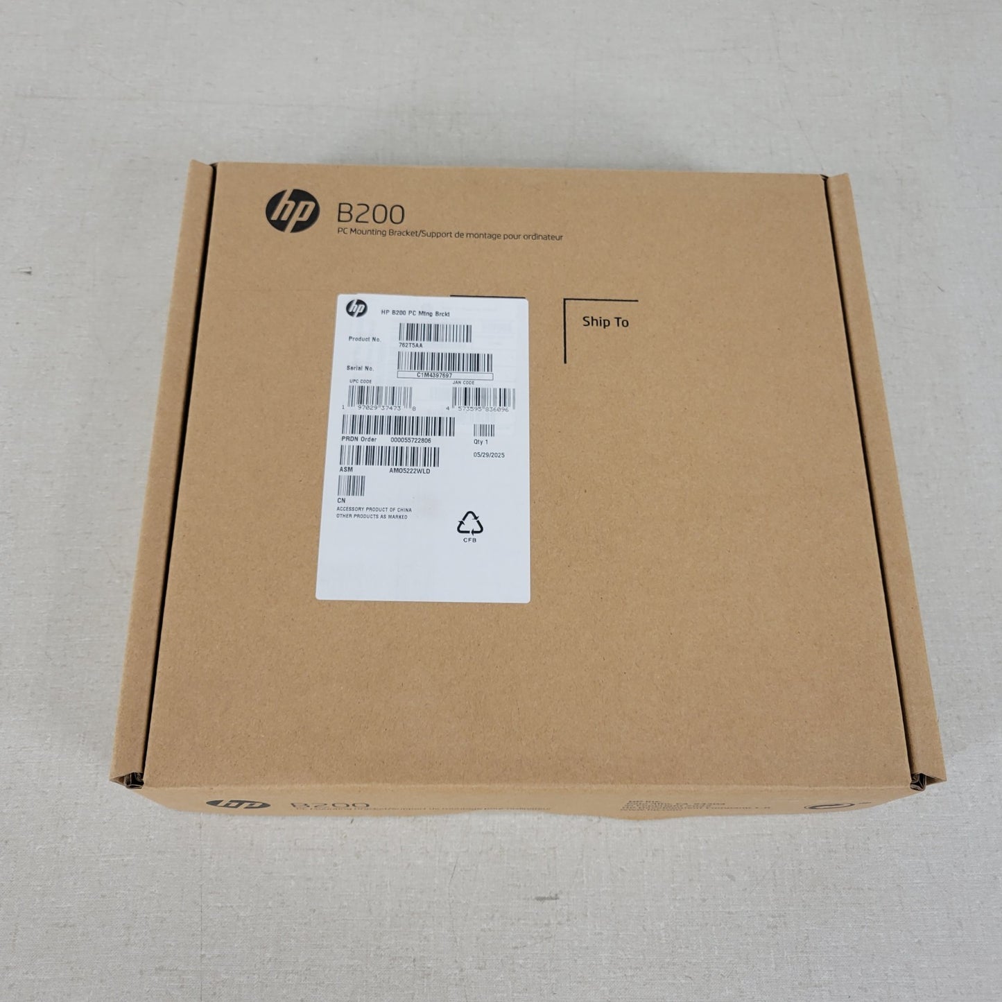 HP Hewlett Packard B200 PC Mounting Bracket Support Black 762T5AA Series P G5