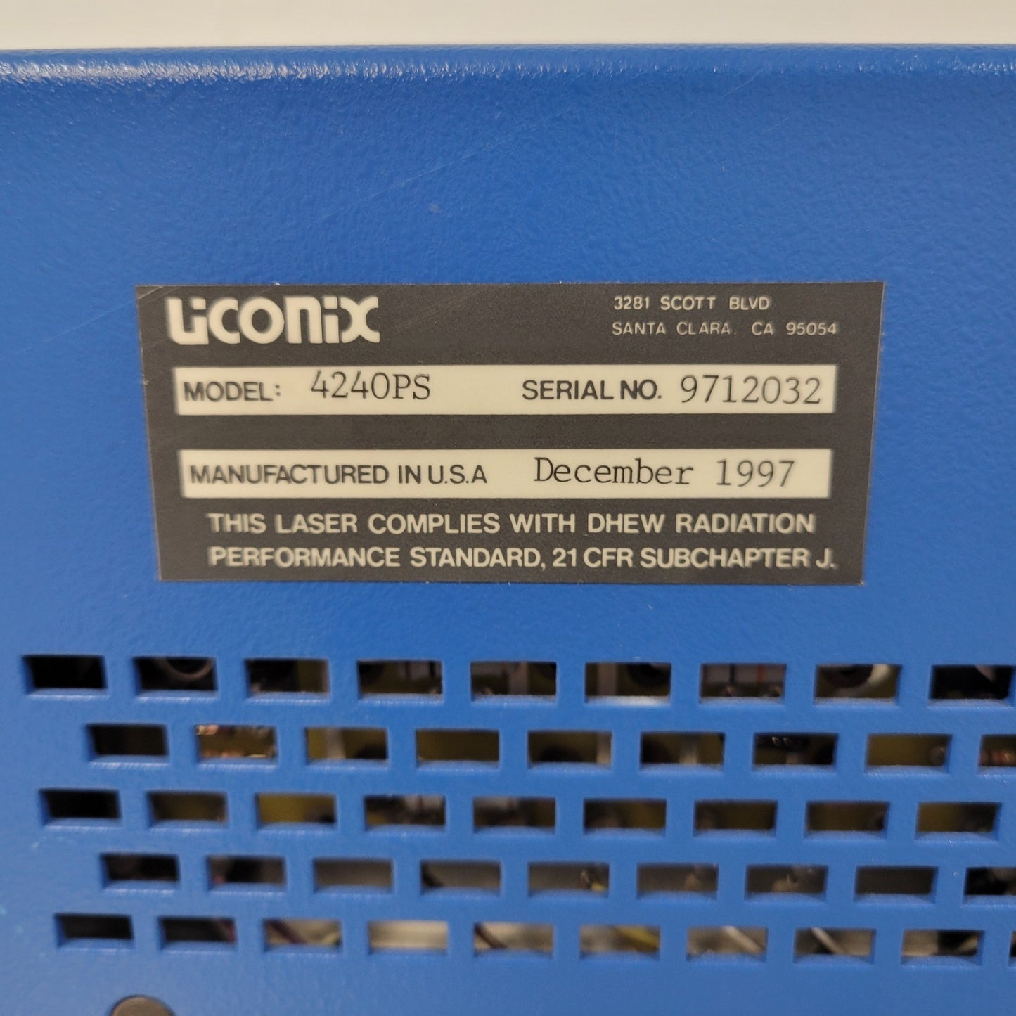 TESTED Liconix 4240PS Laser Power Supply Source 4230N Helium Cadmium HeCd Head
