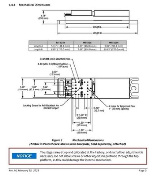 ThorLabs MTS50-Z8 Motorized Translation Stage 50mm 1.97" Travel X-Axis Motion