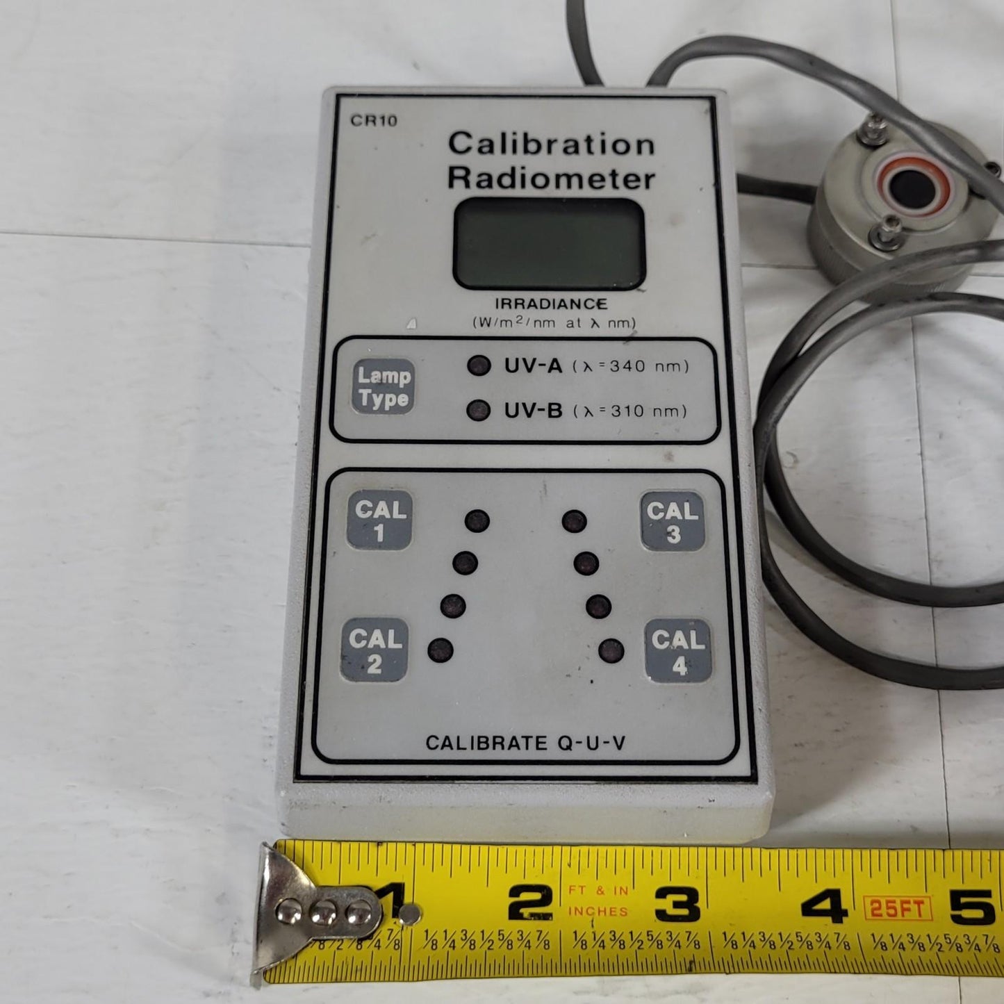 Q-Lab Q-Panel CR10 UV-A UV-B Ultraviolet Calibration Radiometer Meter Cal Q-U-V
