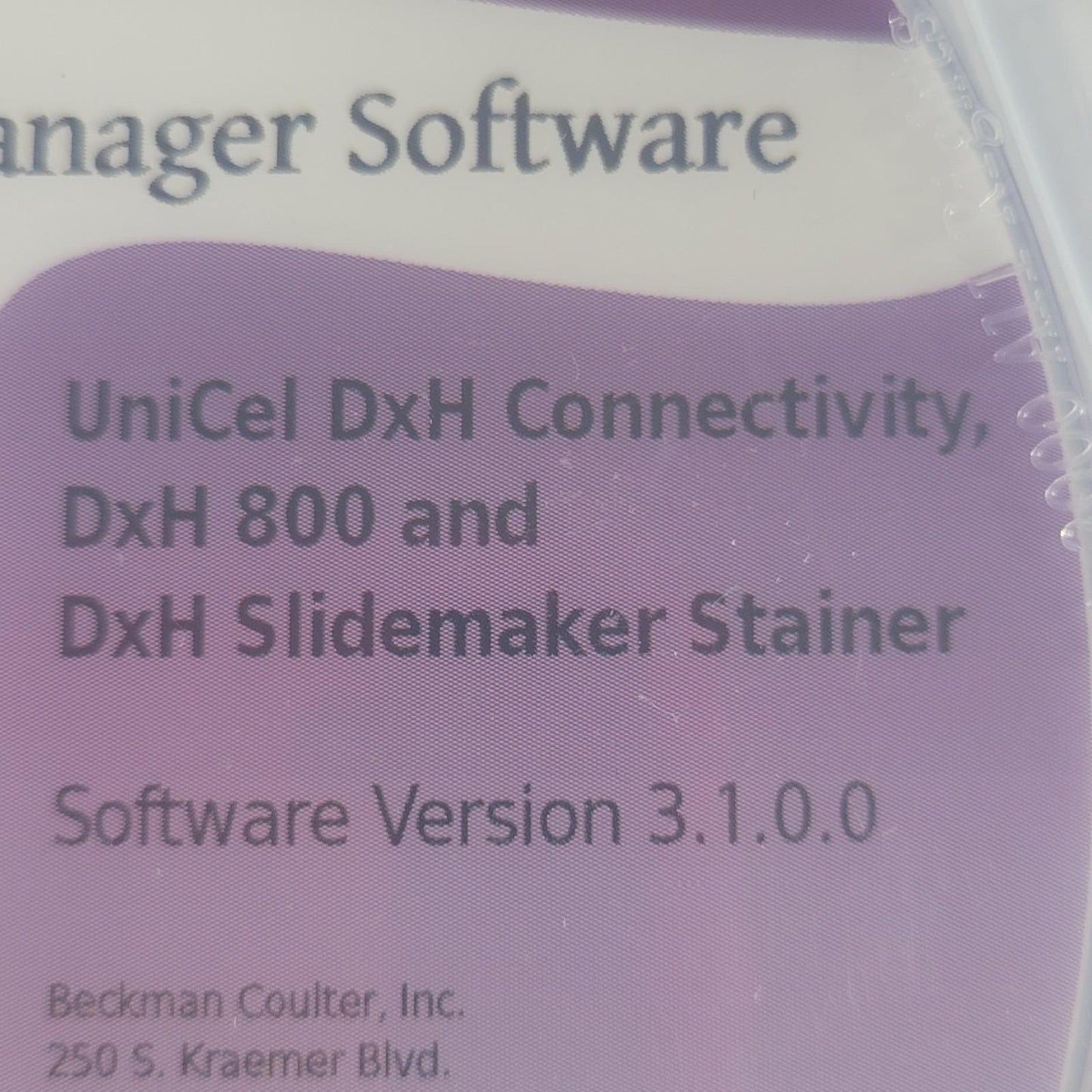 Beckman Coulter B80455AA UniCel DxH 800 and DxH Slidemaker Stainer Disk 3.1.0.0