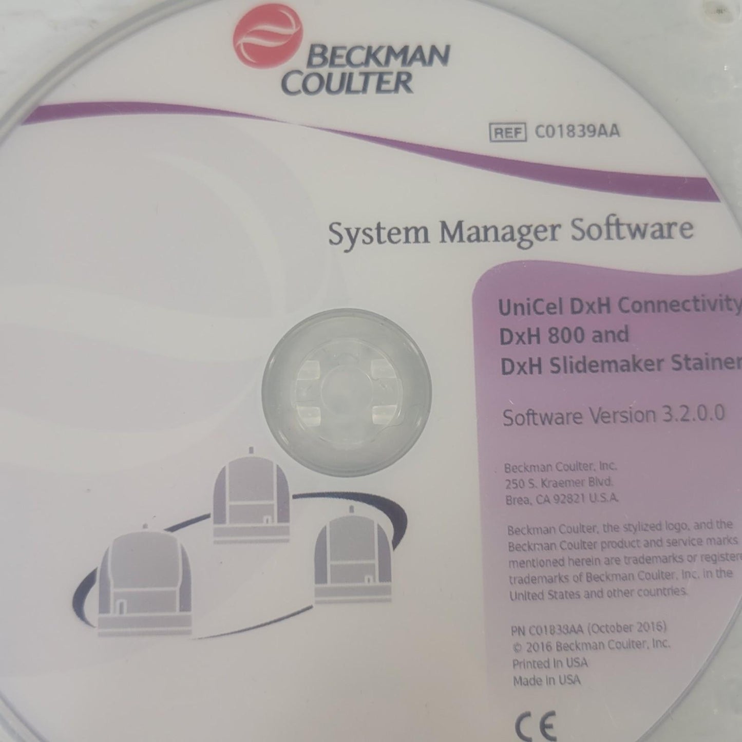 Beckman Coulter C01839AA UniCel Connectivity DxH 800 Slidemaker Disk System Man