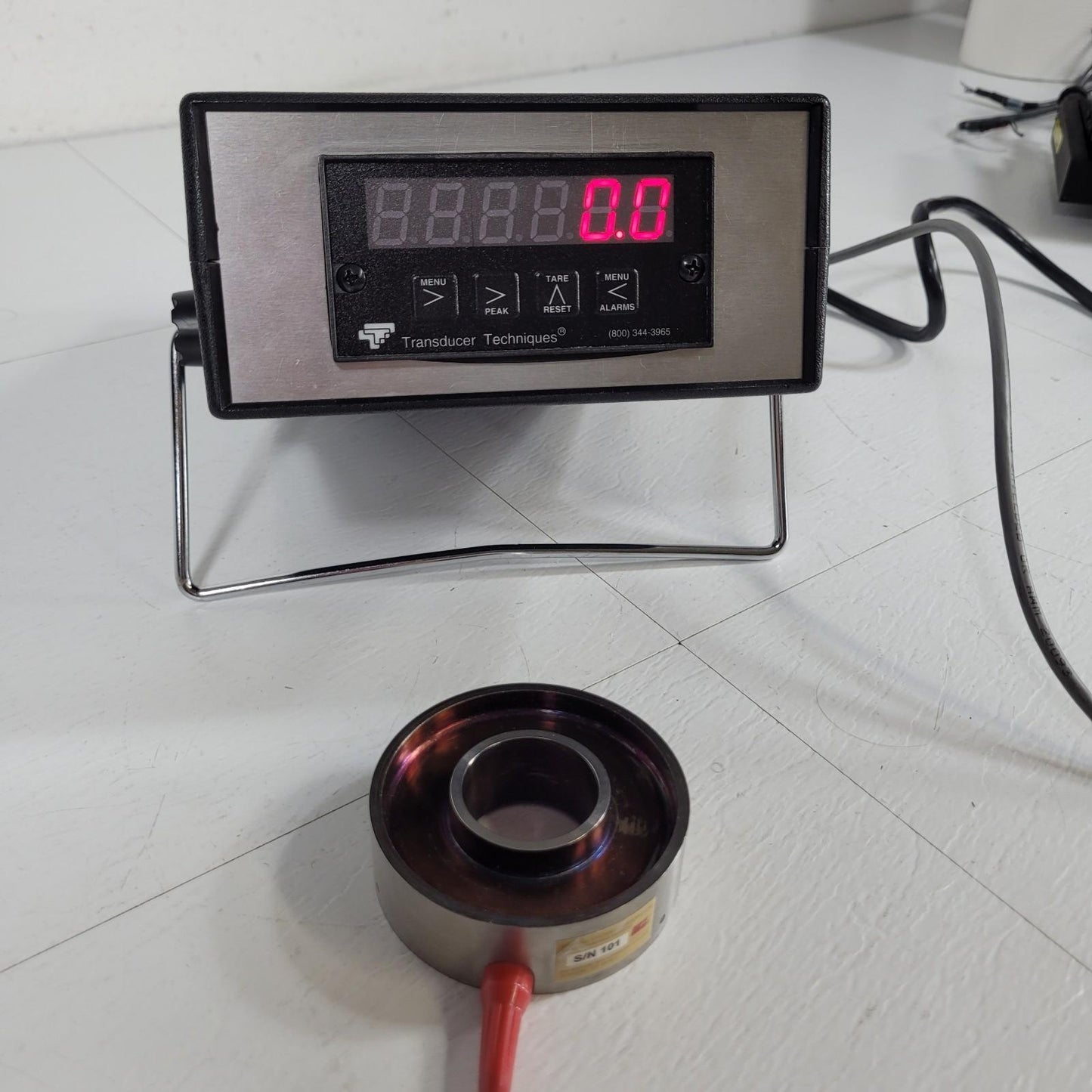 Sensing Systems Transducer Techniques Load Cell Display 100lbs Capacity