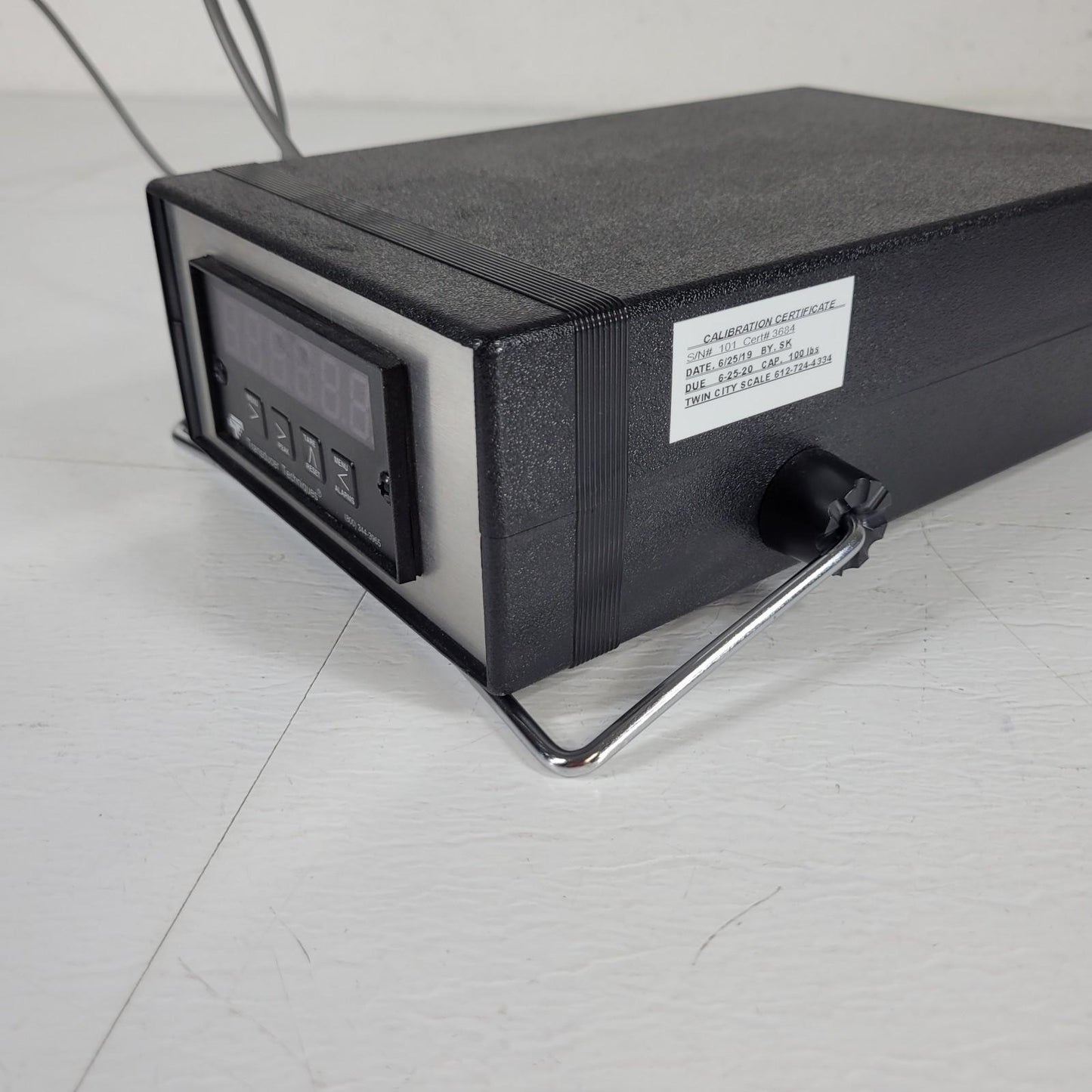 Sensing Systems Transducer Techniques Load Cell Display 100lbs Capacity