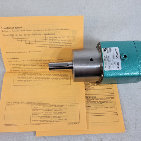 Harmonic Drive CS-20-80-1A-GP Ratio 1/80 Speed Reducer In-Line Gear Box