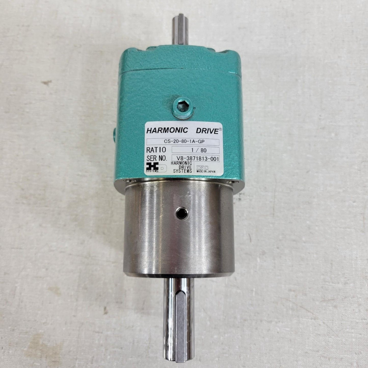 Harmonic Drive CS-20-80-1A-GP Ratio 1/80 Speed Reducer In-Line Gear Box
