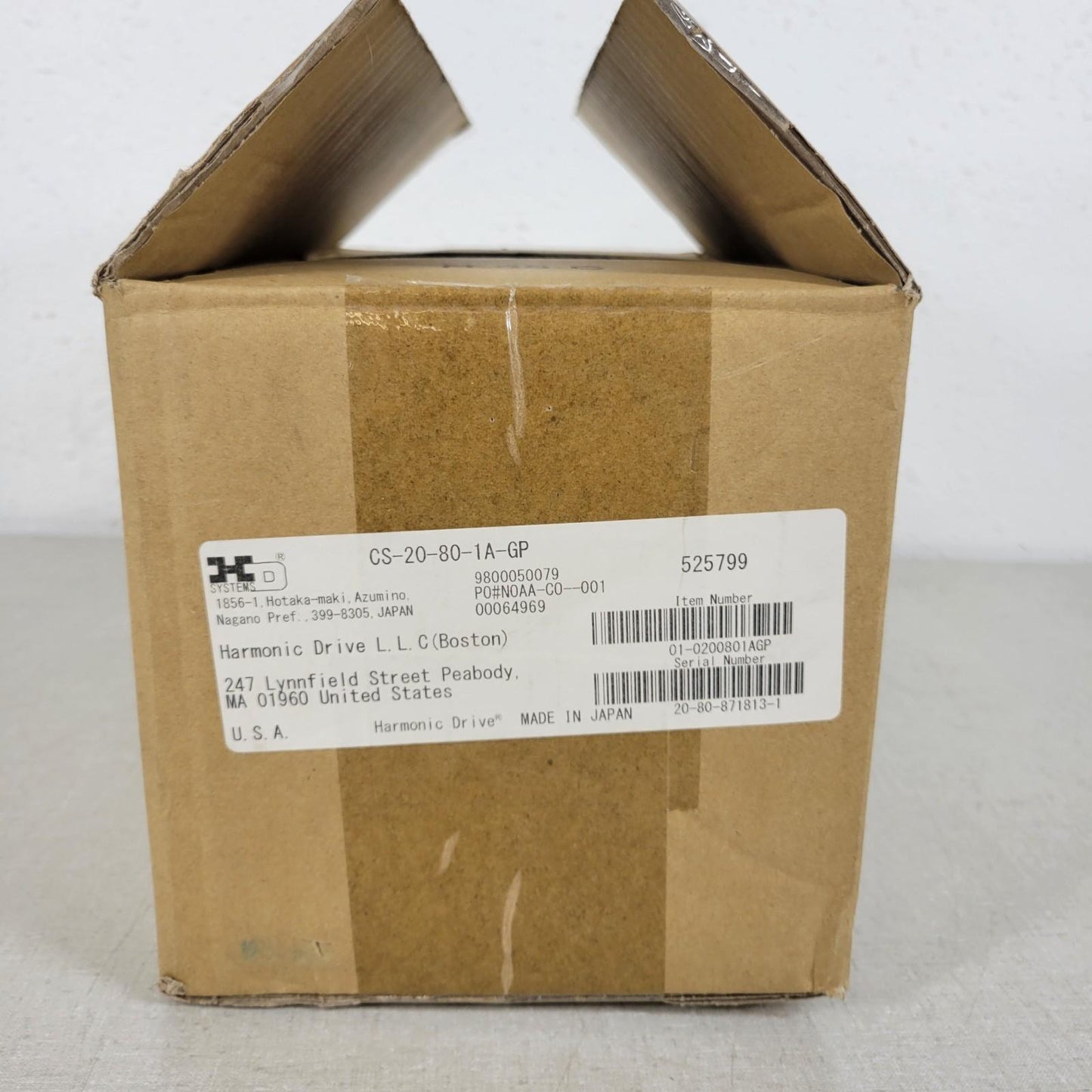 Harmonic Drive CS-20-80-1A-GP Ratio 1/80 Speed Reducer In-Line Gear Box