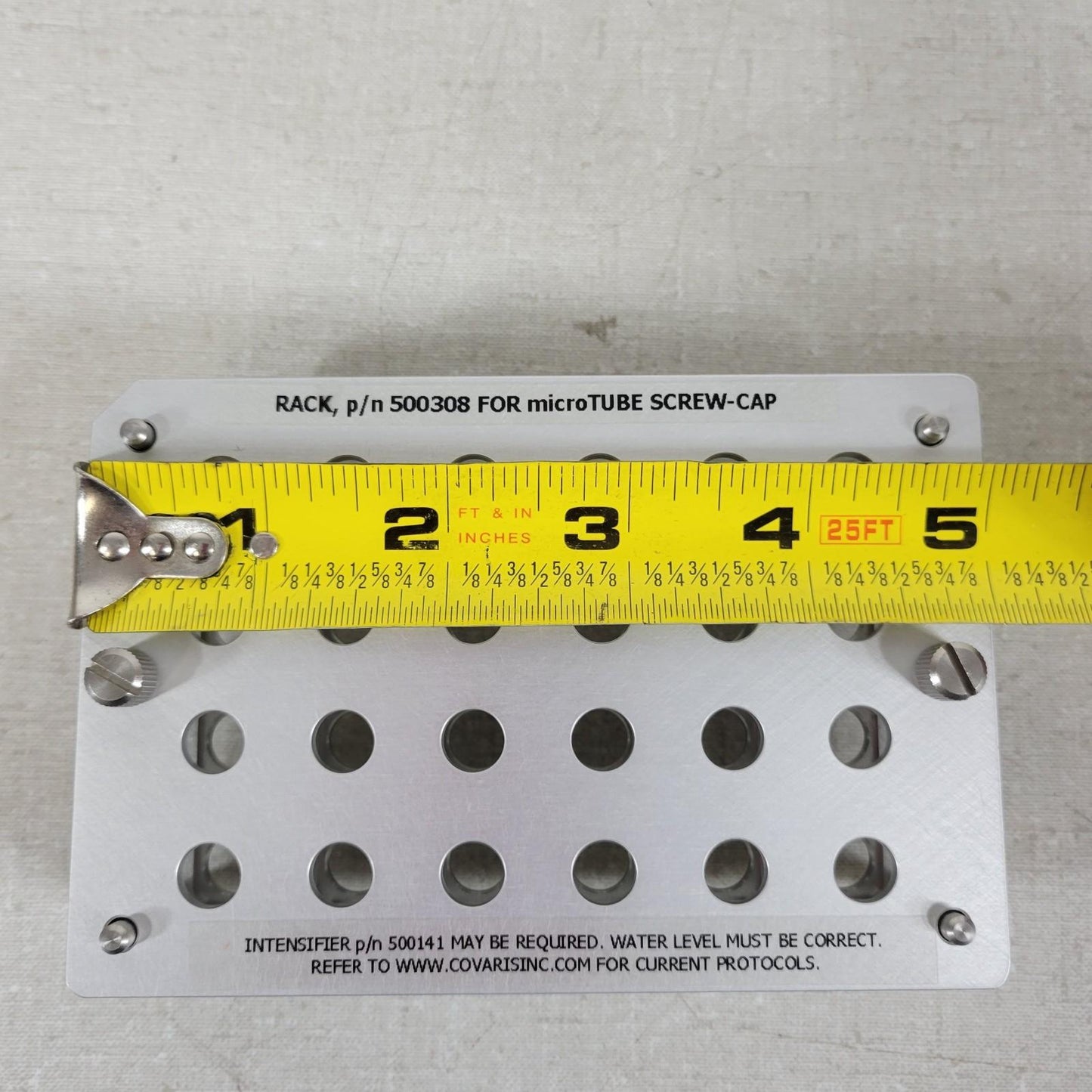 Covaris 500308 24 Place Rack For microTUBE Screw-Cap Vials Ultrasonicator Sonics
