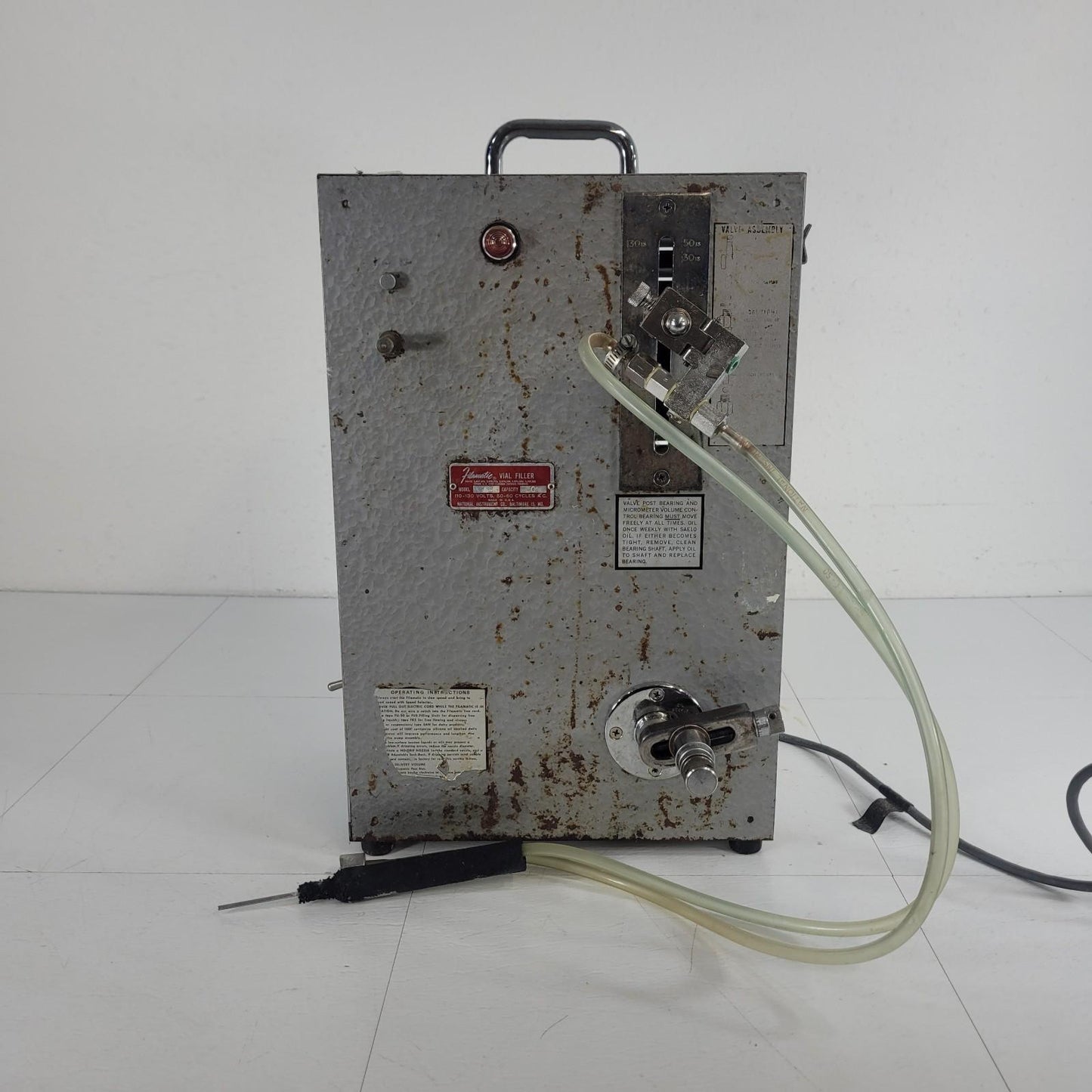 Filamatic AB Electric Automatic Vial Filler 50cc Max Capacity Benchtop Nozzle