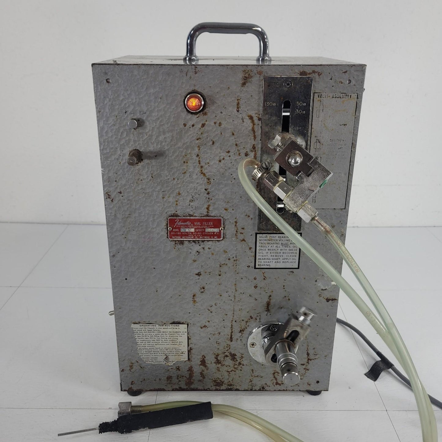 Filamatic AB Electric Automatic Vial Filler 50cc Max Capacity Benchtop Nozzle