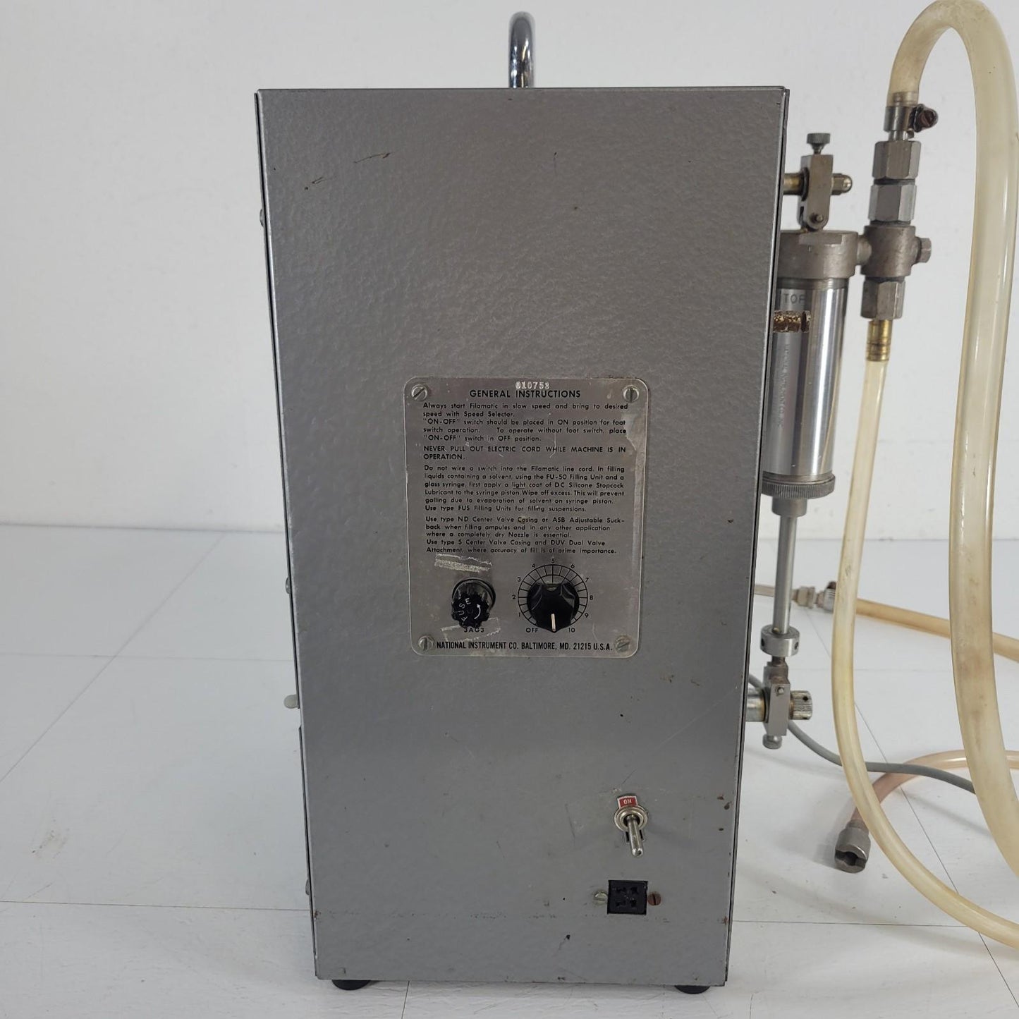 Filamatic AB Electric Automatic Semi-Automatic Duty Single-Nozzle Vial Filler