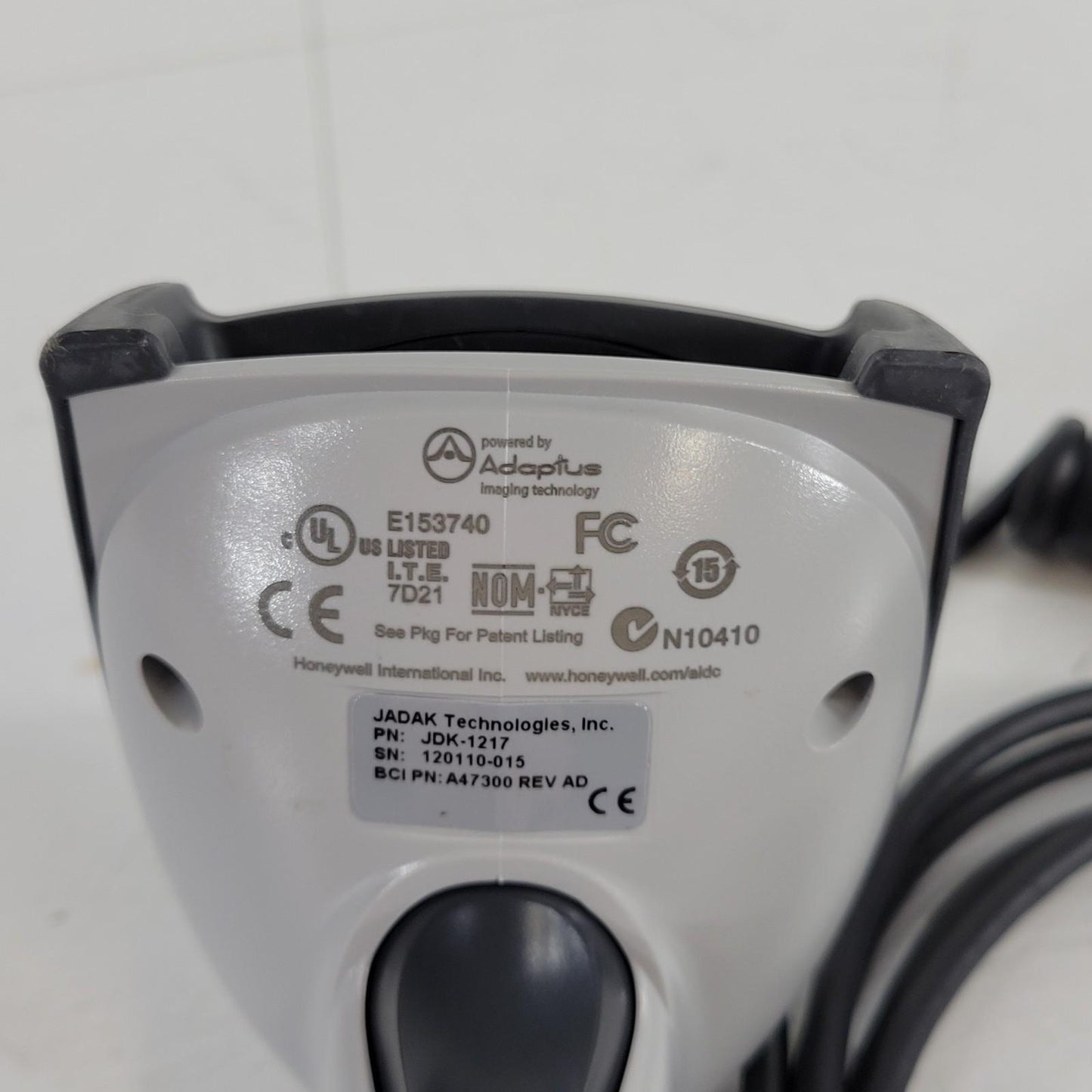 Honeywell Jadak JDK-1217 B Handheld Barcode Scanner w/ USB Cable & Ferrite Core