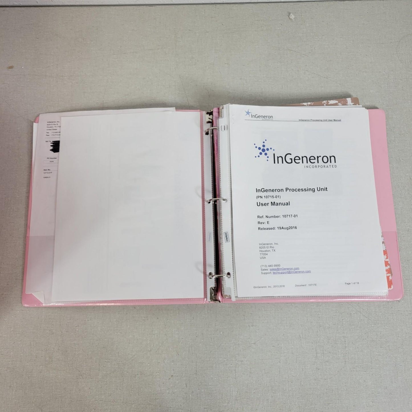 InGeneron 10715-01 Heatable Centrifuge Tissue PRP Processing System w/ Manual