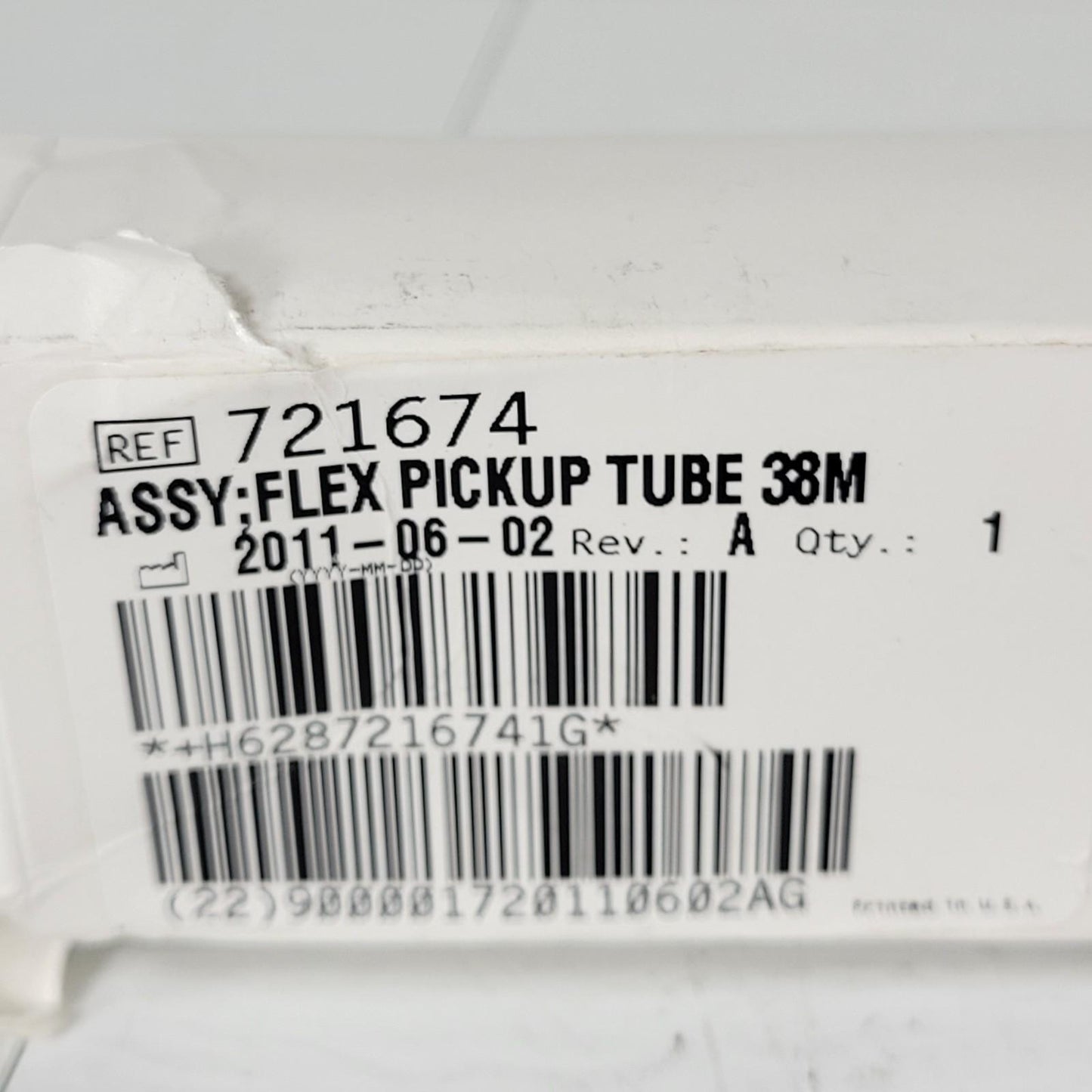 Beckman Coulter 721674 Flex Pickup Tube 38M & Elbow from DxH 1
