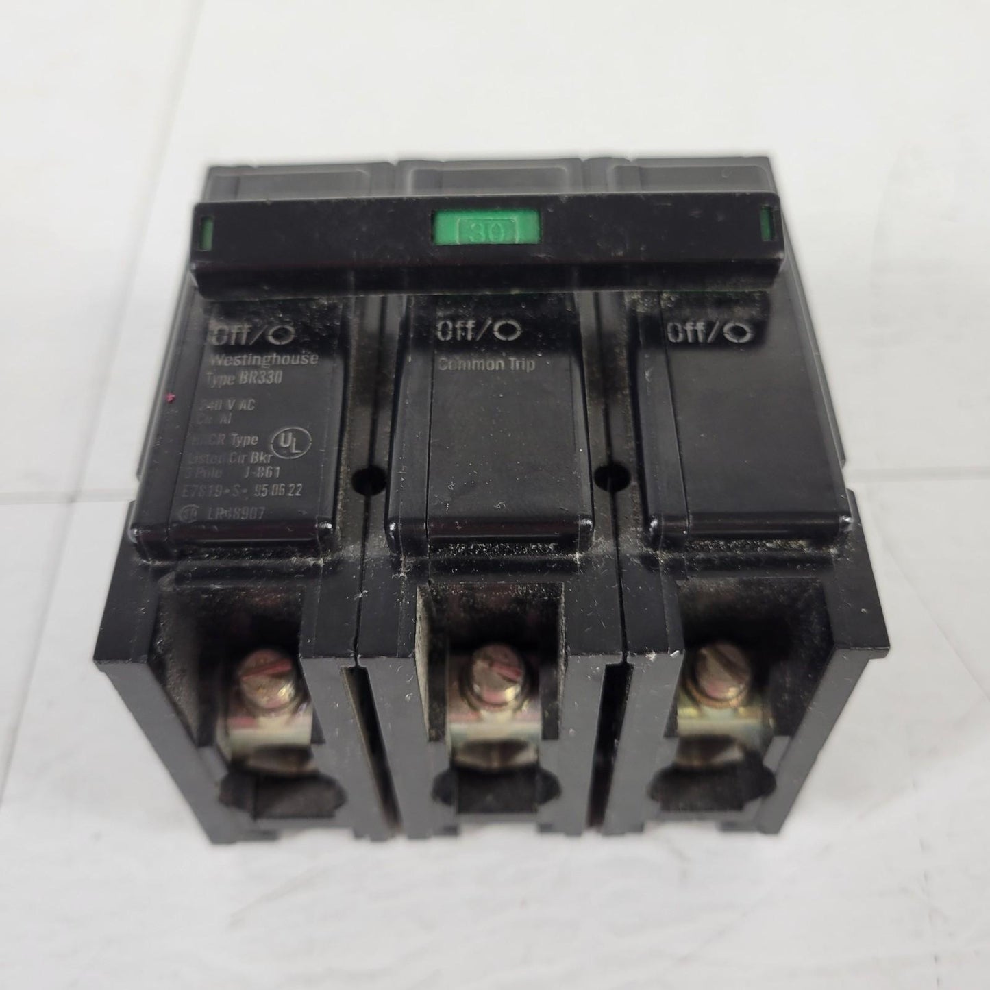 Westinghouse BR330 HACR Type Breaker 240 V AC Cu/Al 3 Pole J-861