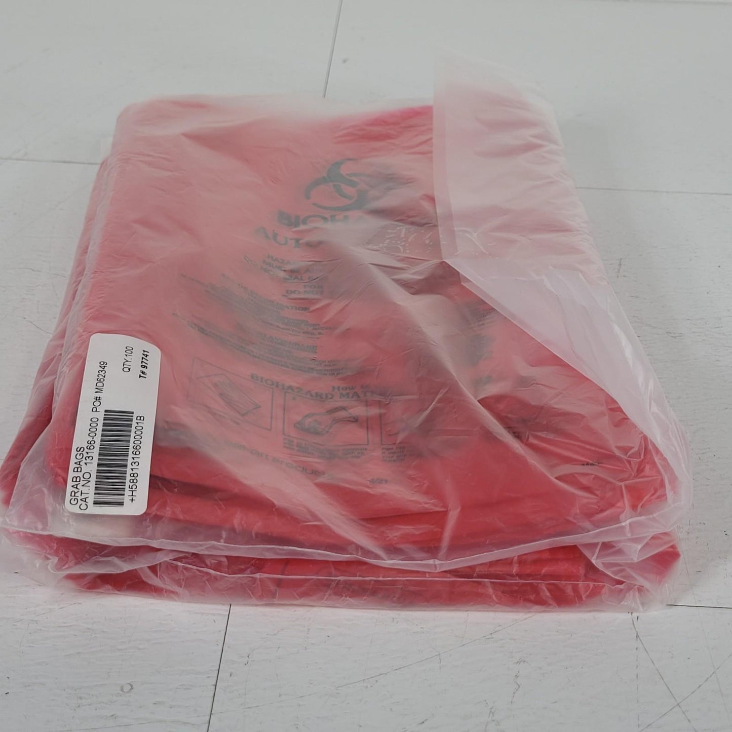 Scienceware 13166 Bel-Art Biohazard Disposable Autoclave Bag 8 1/2" X 11" 175 ct