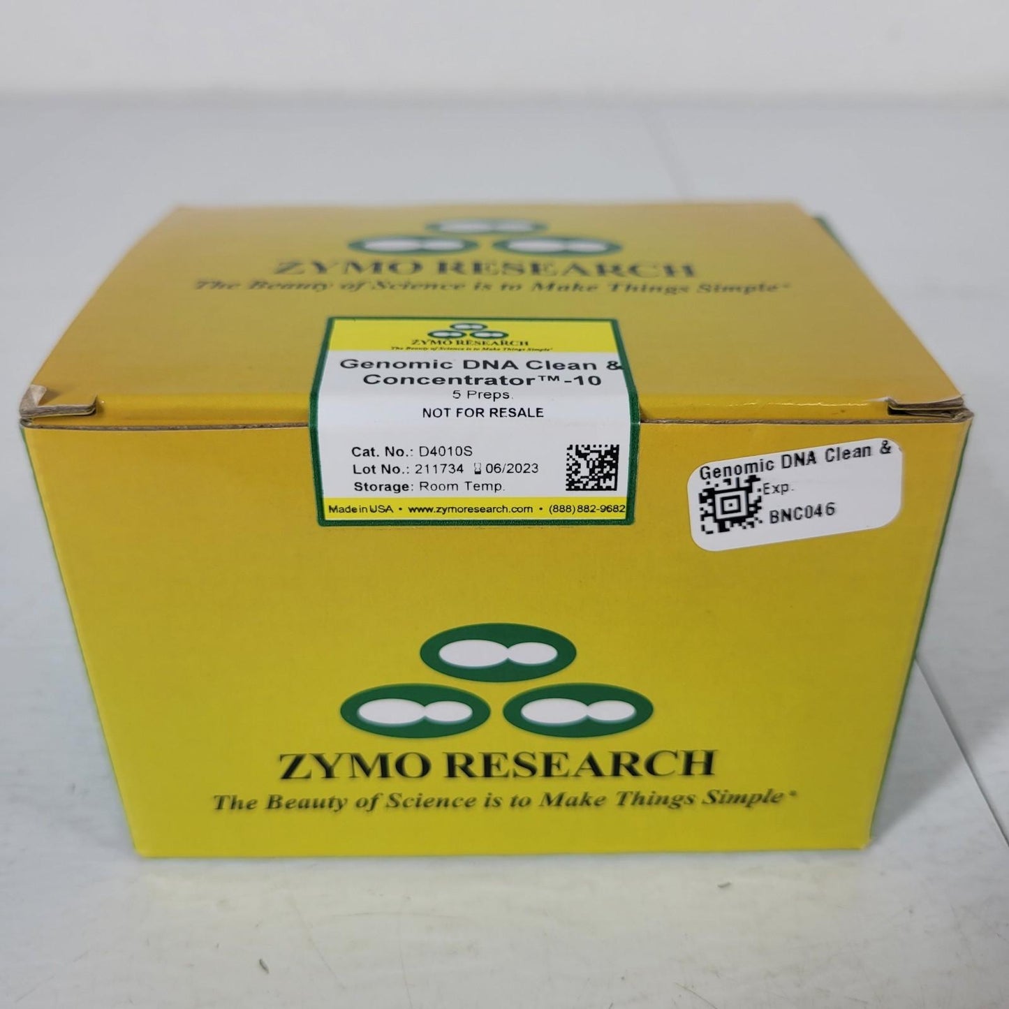 Zymo Research D4010S Genomic DNA Clean & Concentrator-10, includes 5 Preps