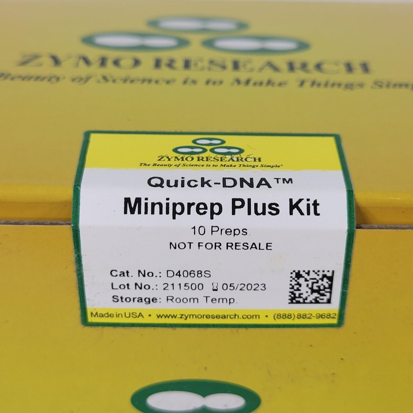 Zymo Research D4068S Quick-DNA Miniprep Plus Kit 10 Preps