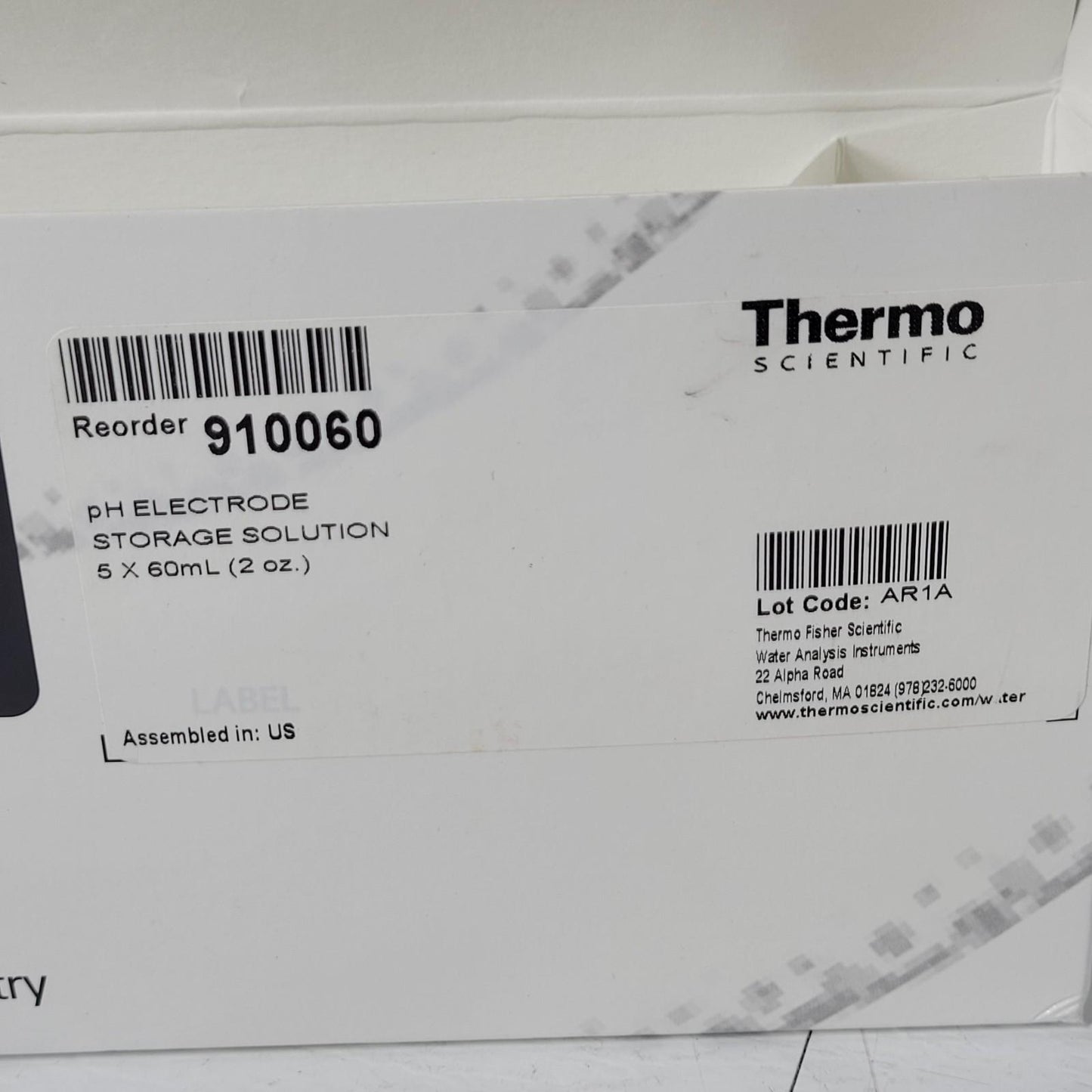 Thermo 910060 Orion pH Electrode Storage Solution 5x60 mL (2oz) and Dispense Cap
