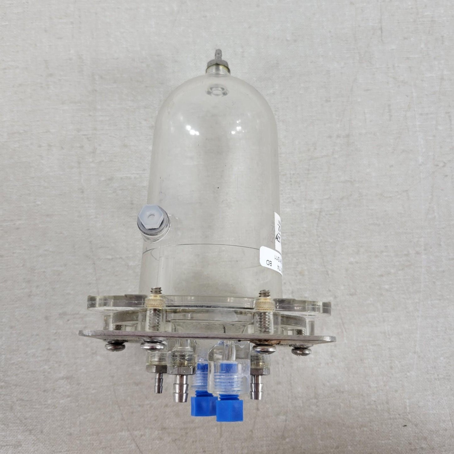 Beckman Coulter Pressure Chamber Bowl A37174 Used Clean Multi Port Hose Fittings