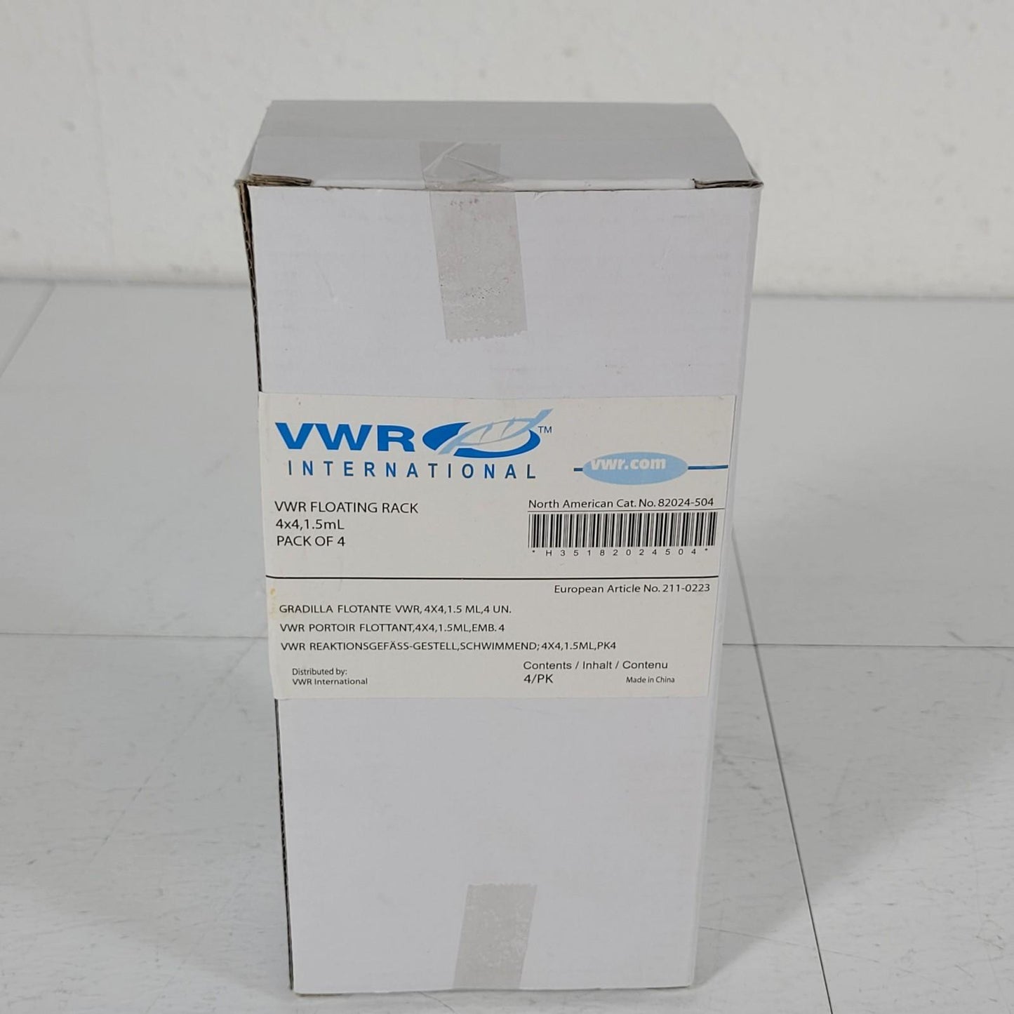 VWR International 82024-504 Floating Racks Pack Of 4, 4x4 1.5 mL Hold 16 Tubes