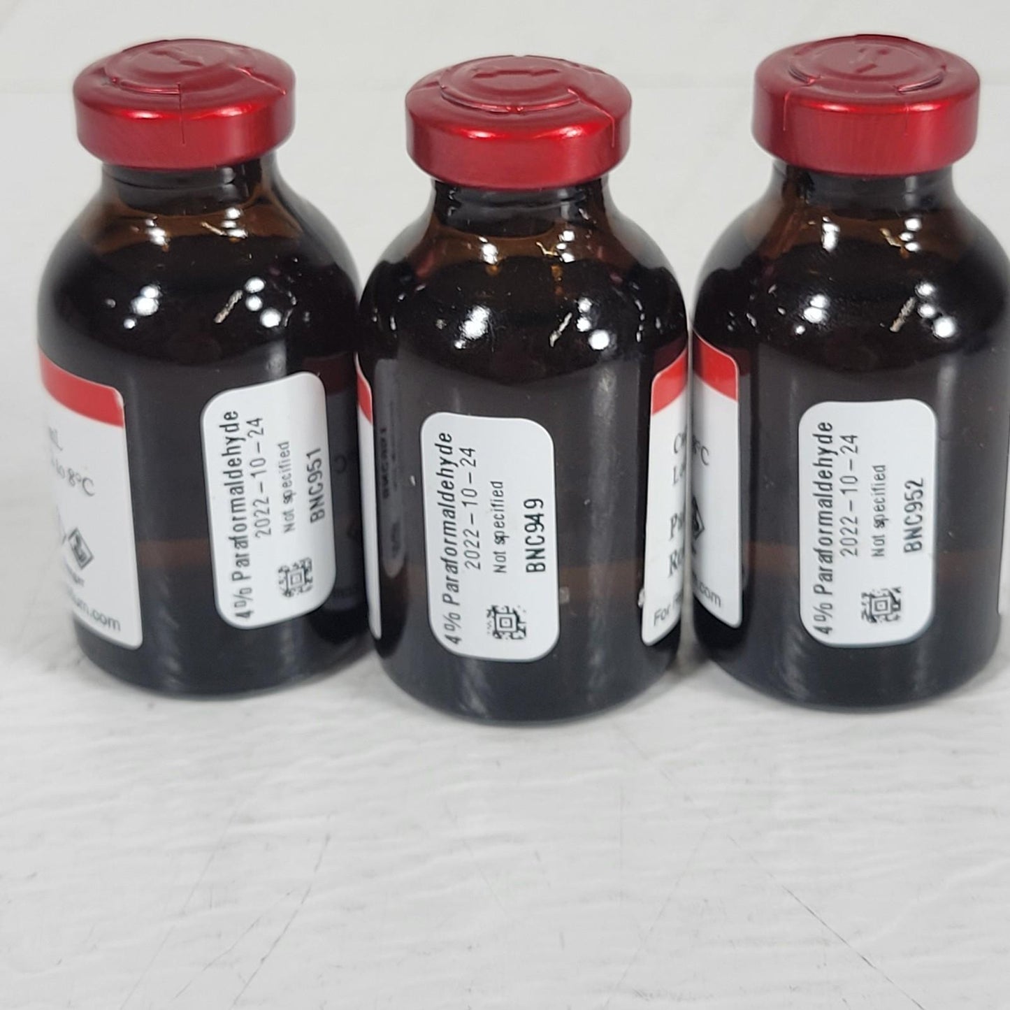 Lot of 3 Biotium 22023-20mL Paraformaldehyde 4% PBS Ready-to-Use Fixative 20 mL
