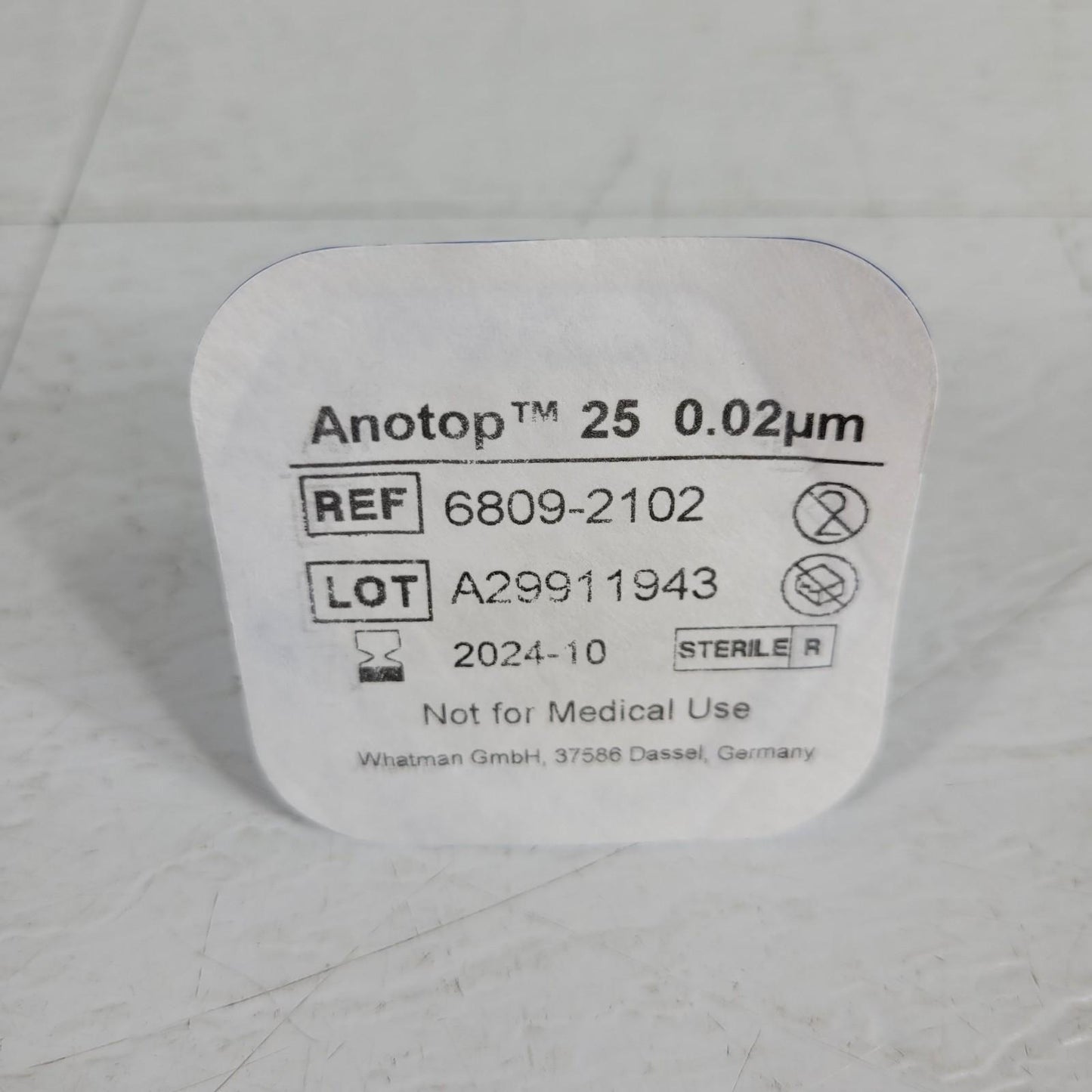 Lot of 34 Cytiva 6809-2102 Whatman Anotop Inorganic Membrane Filter Dia 25mm