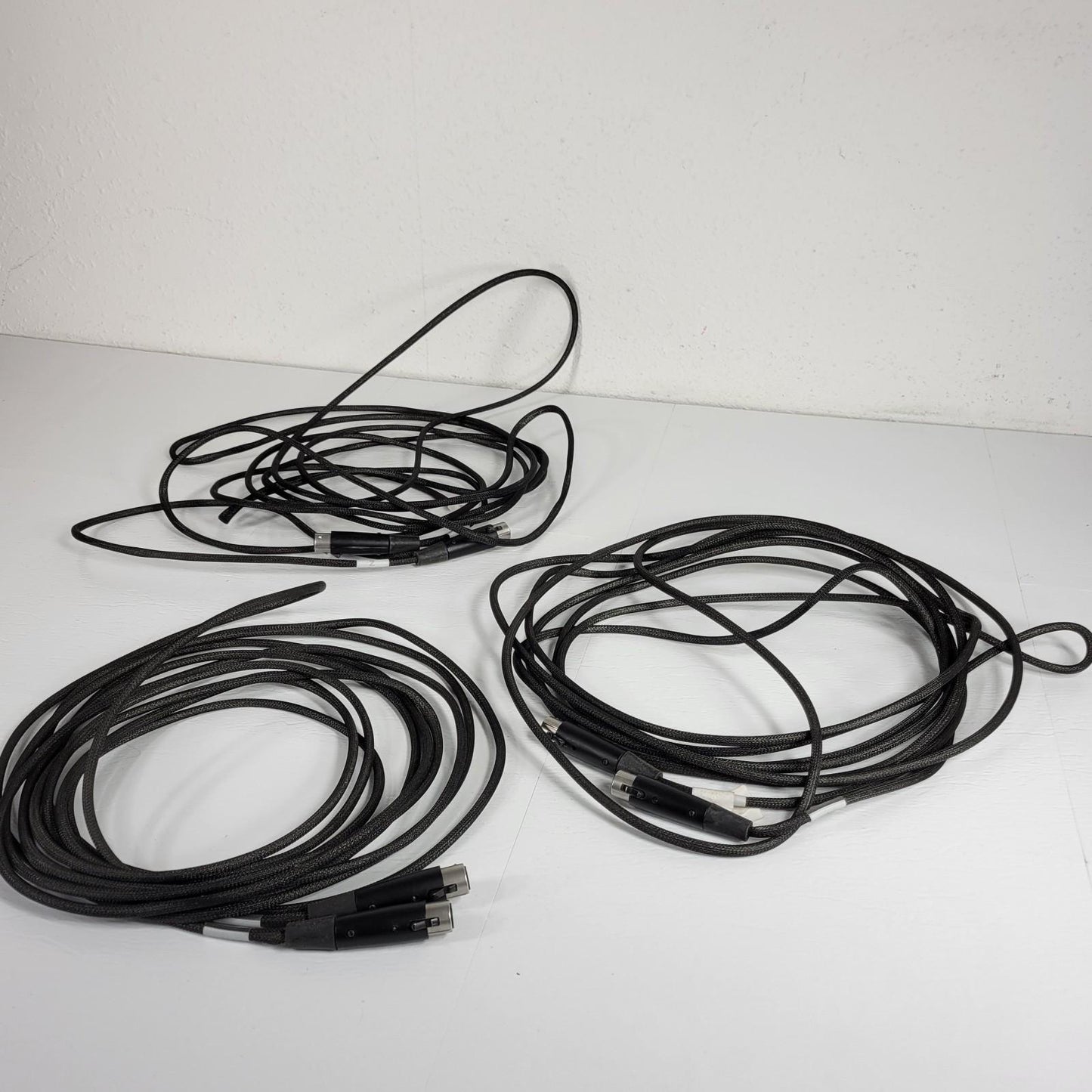 Lot of Three SWITCHCRAFT 231 25' 3-Pin XLR Female To Female Cables For Audio