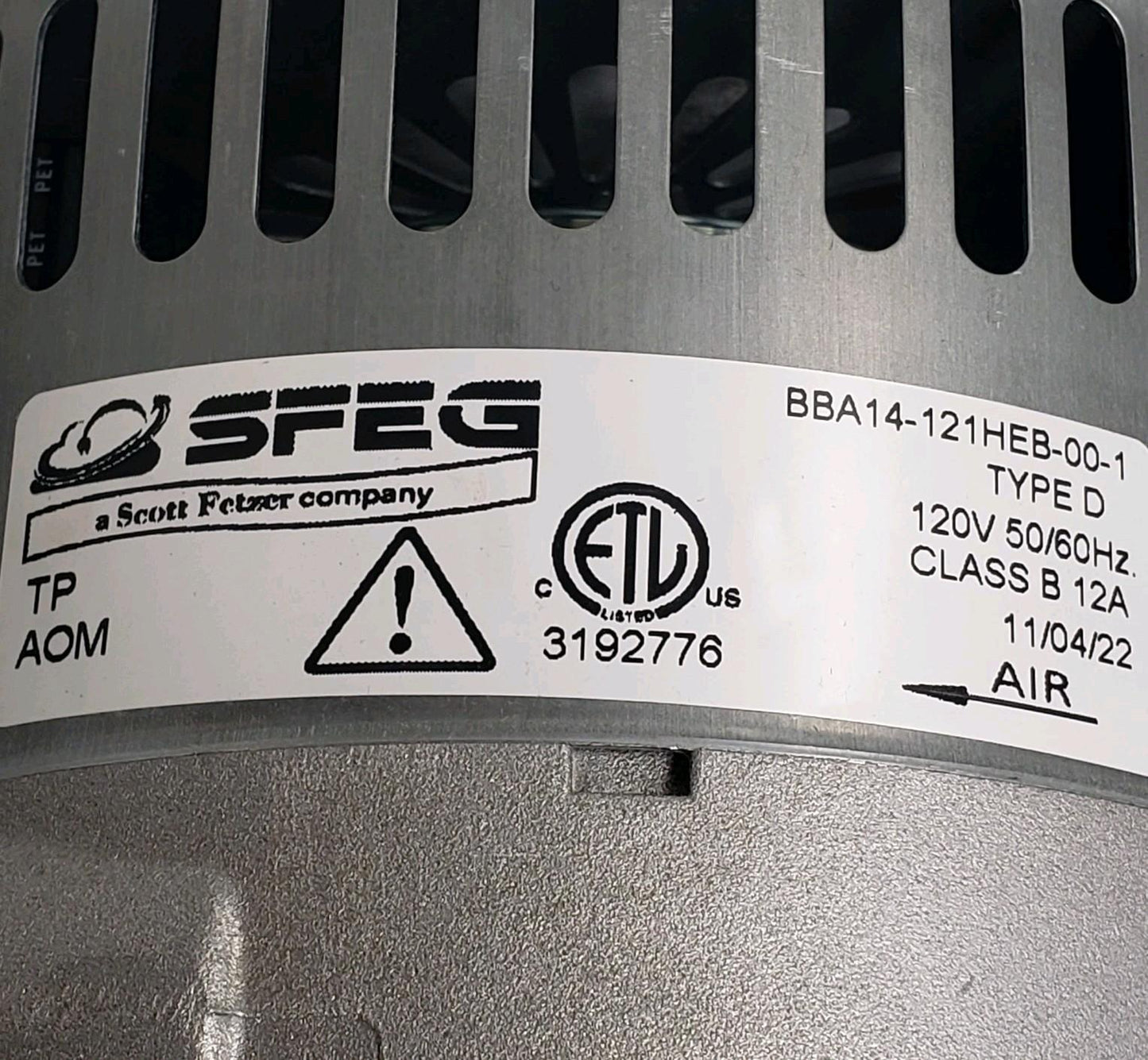 MBraun Brushless Air Circulation Blower For Air-Free Glove Box KF40 Fittings