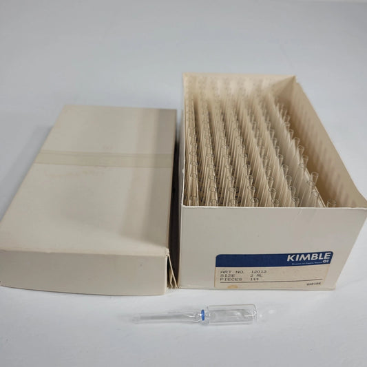Kimble 12012 2mL Trimmed Stem Score-Break Glass Ampule Approx 113 Ampule Ampoule