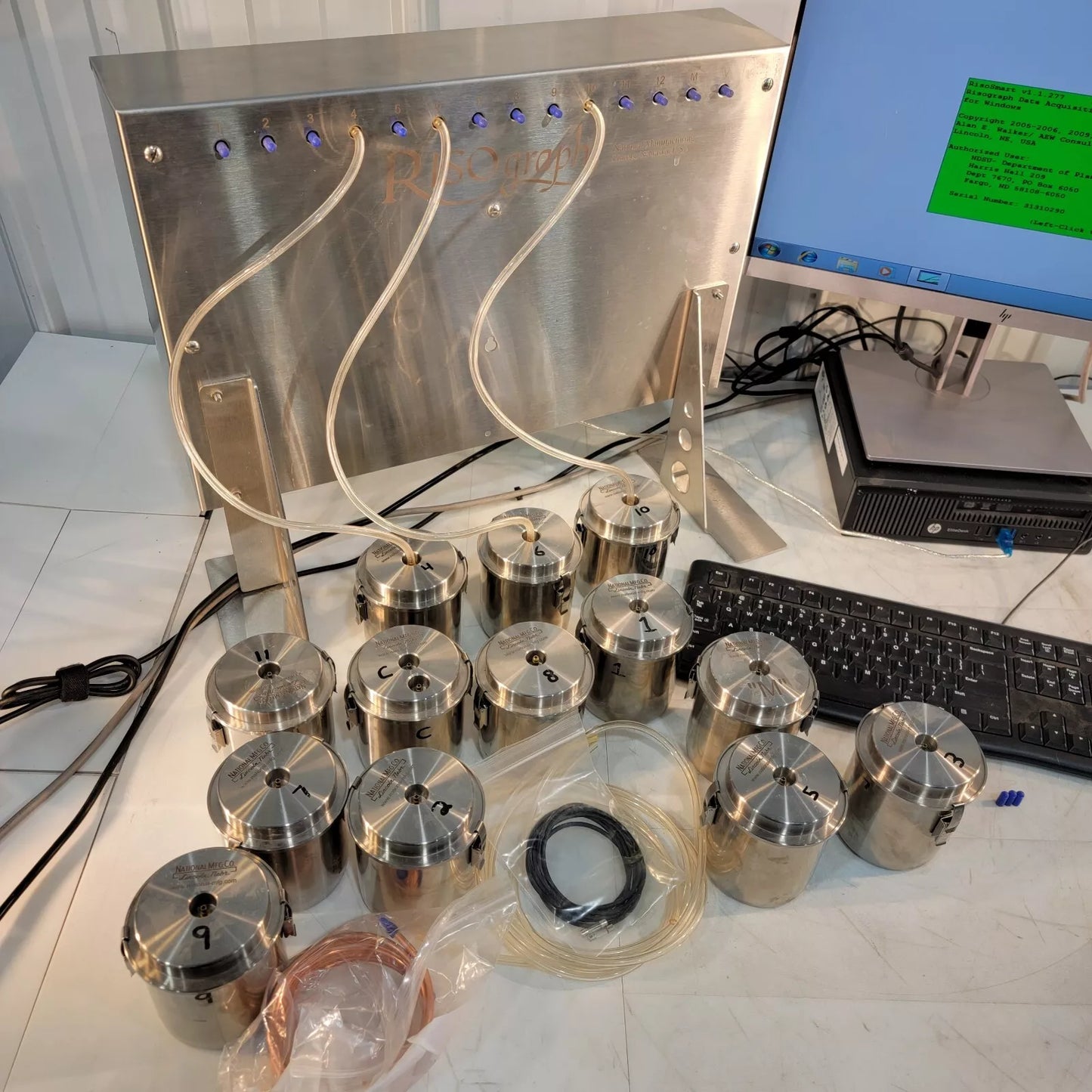 National Manufacturing Risograph Yeast Solution Absorbance Meter System w/ Acces