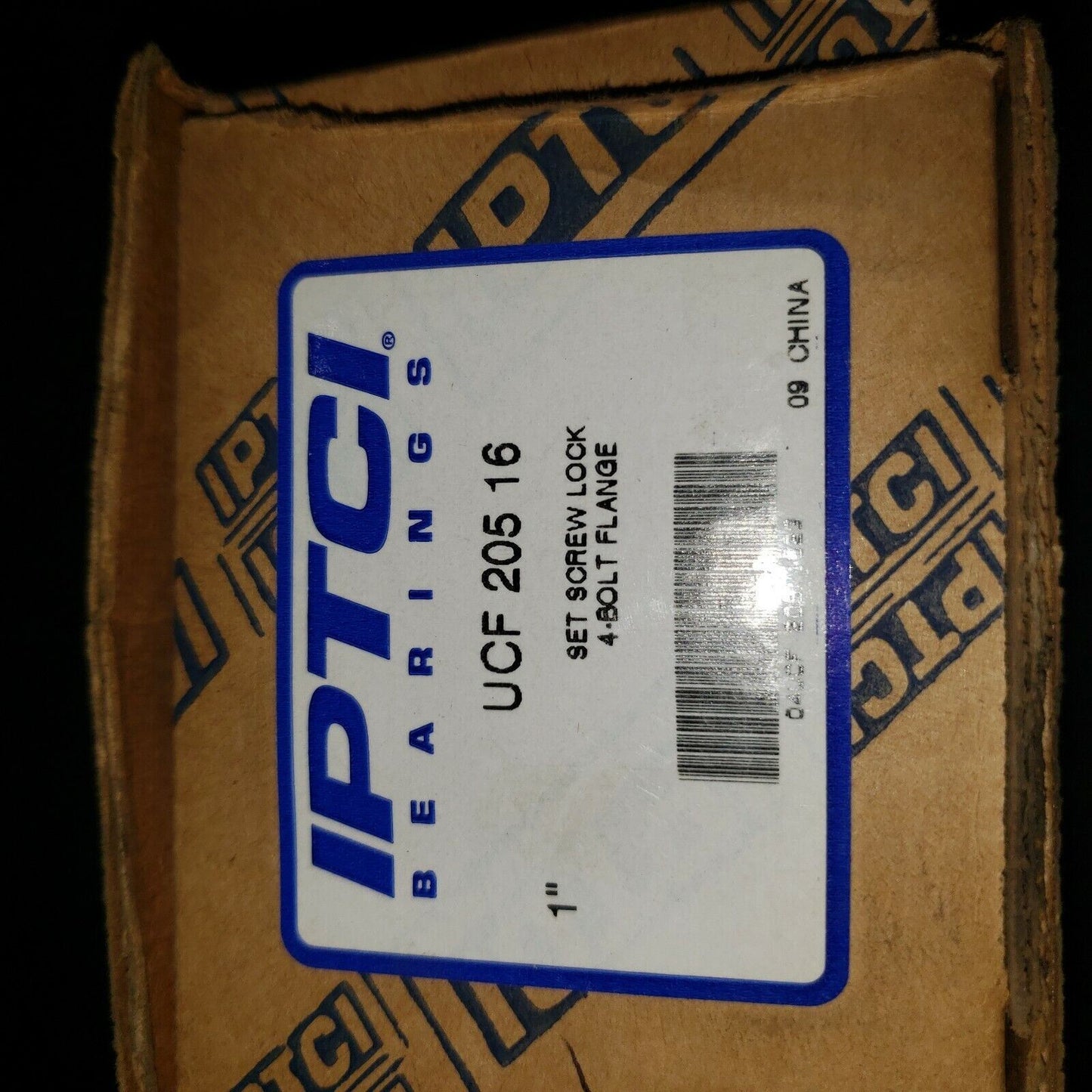 IPTCI UCF205-16 4-Bolt Flange Sleeve Bearing 1" Set Screw Lock