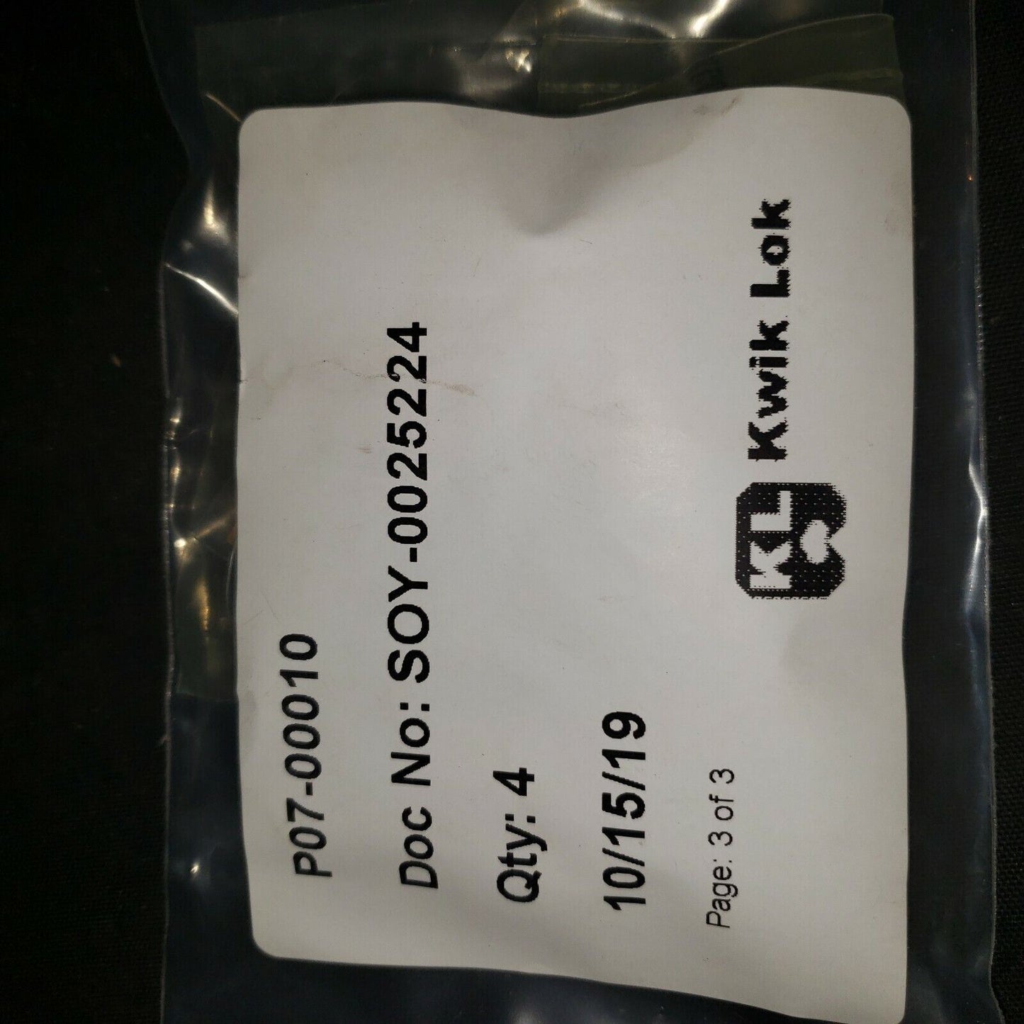 Kwik Lok HFLZ061014-A-L564 Conveyor Sleeve Roller 4-Pack