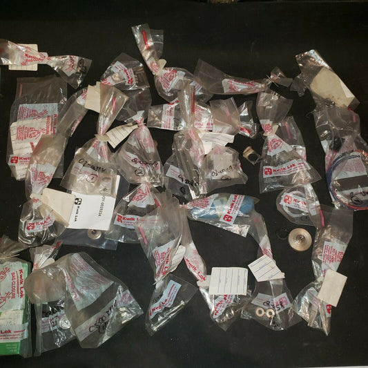 HUGE LOT Kwik Lok Conveyor Parts Rollers, Seals, Gaskets, Bolts Spacers, KwikLoK