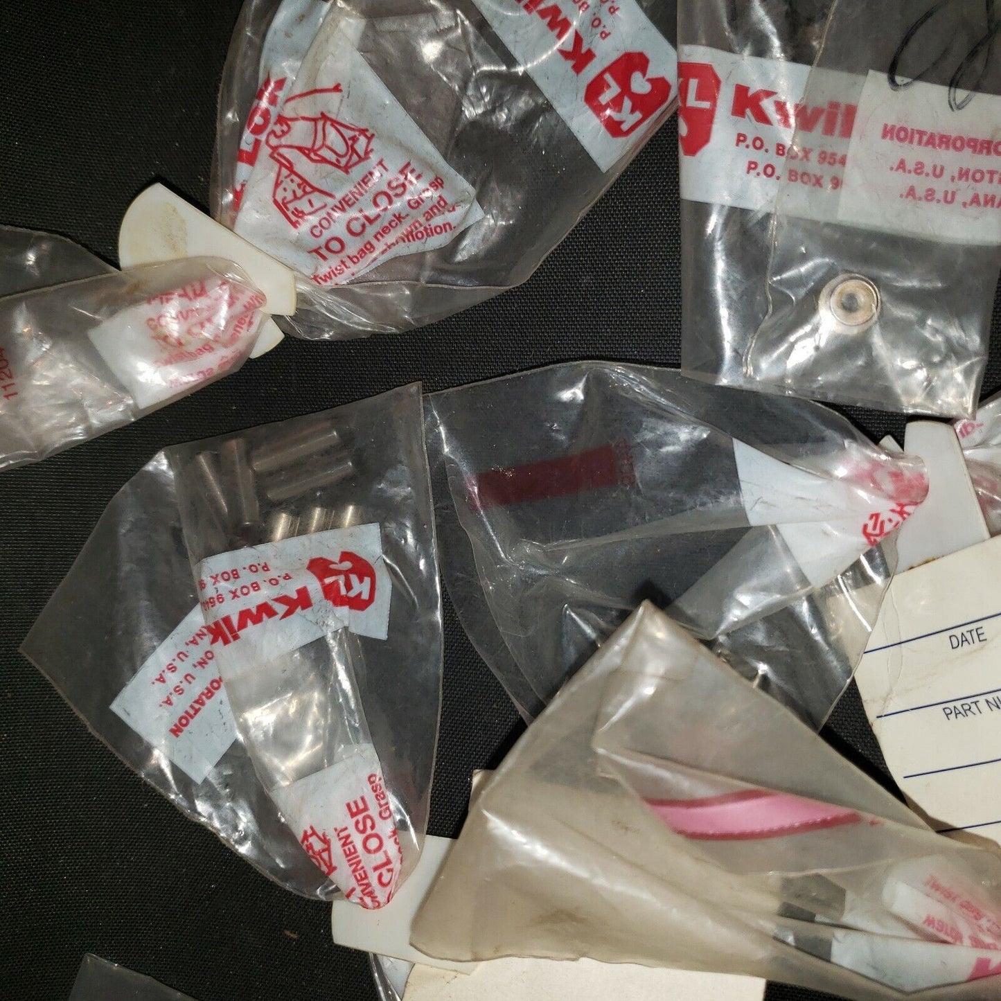 HUGE LOT Kwik Lok Conveyor Parts Rollers, Seals, Gaskets, Bolts Spacers, KwikLoK