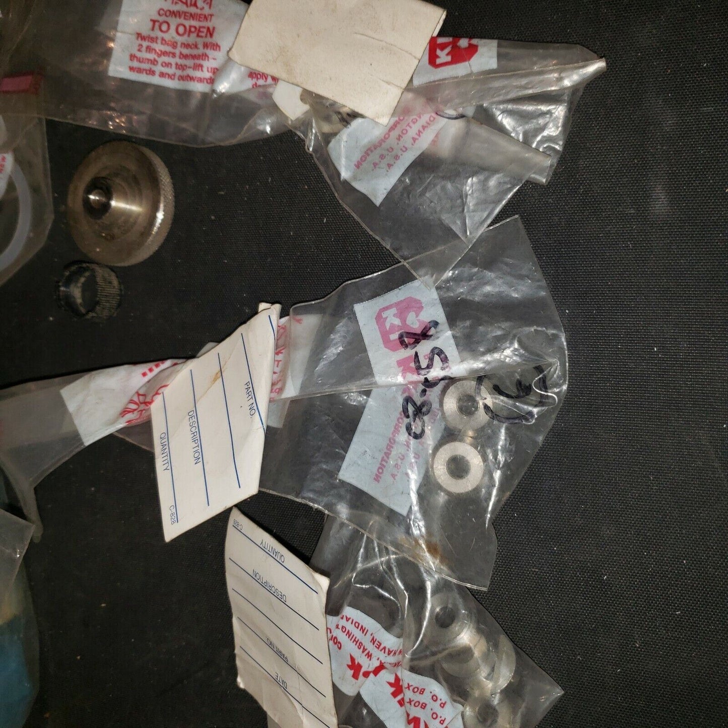 HUGE LOT Kwik Lok Conveyor Parts Rollers, Seals, Gaskets, Bolts Spacers, KwikLoK