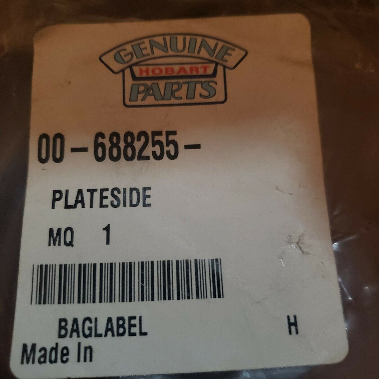 Hobart 00-688255 Genuine Side Plate Part PlateSide Slide