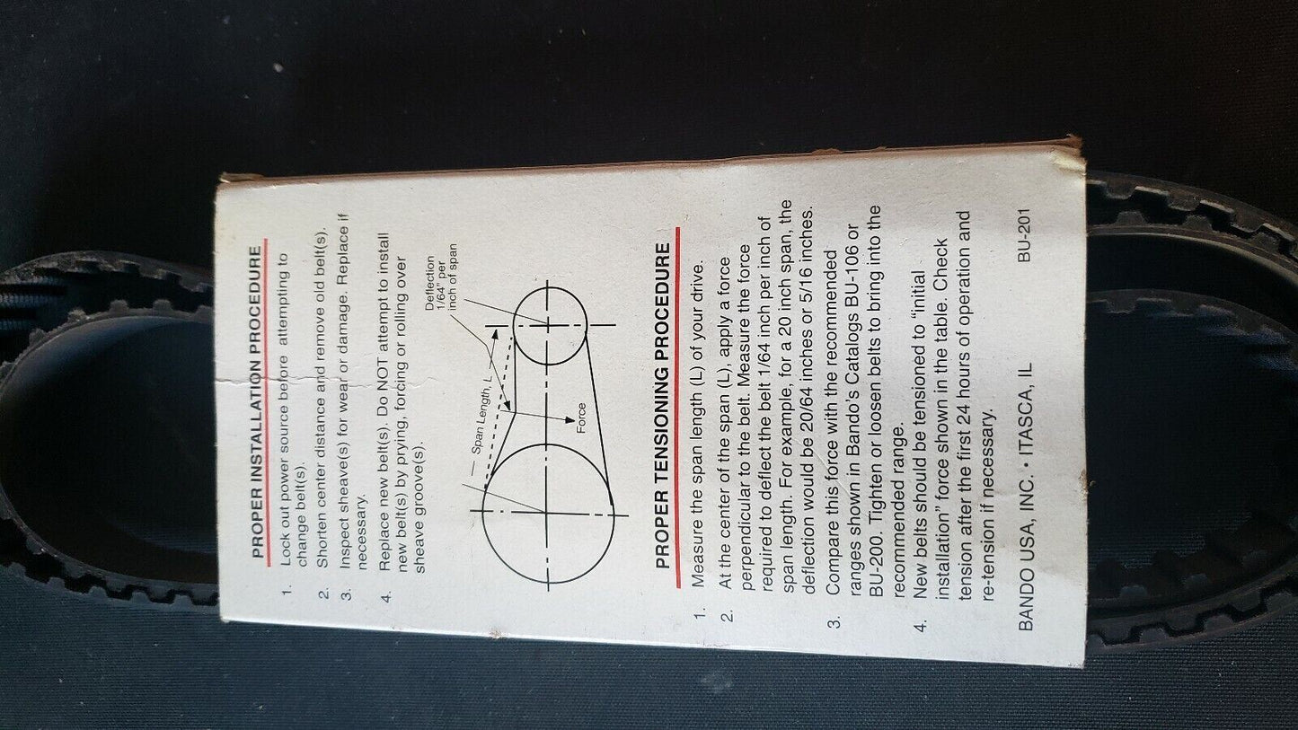 Bando Premium V-Belt 600LO75 600L075 2F-3113 Motor Belt