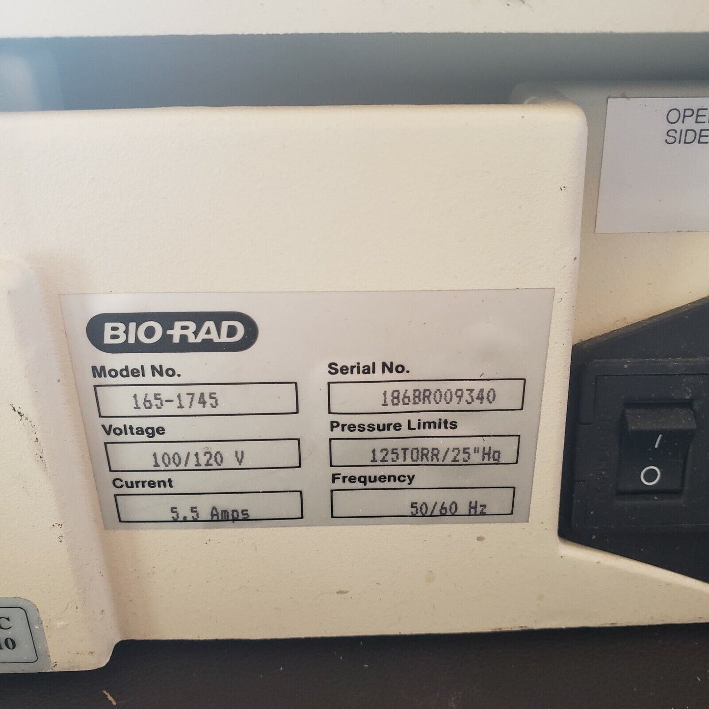 Bio-Rad 583 Electrophoresis Slab Gel Dryer 165-1745 with Manual and Guide