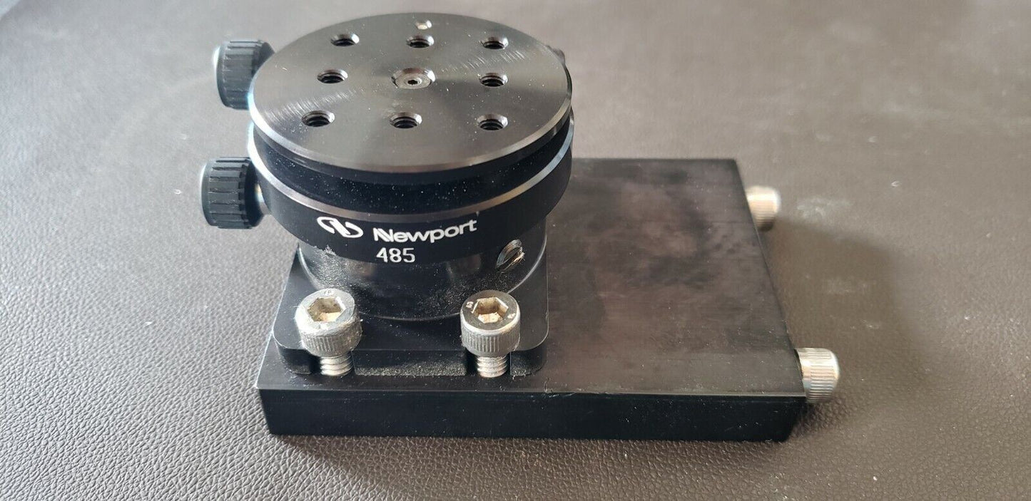 Newport Manual 2 Axis Tilt Stage Platform 485 NRC 2" Diameter with Mount