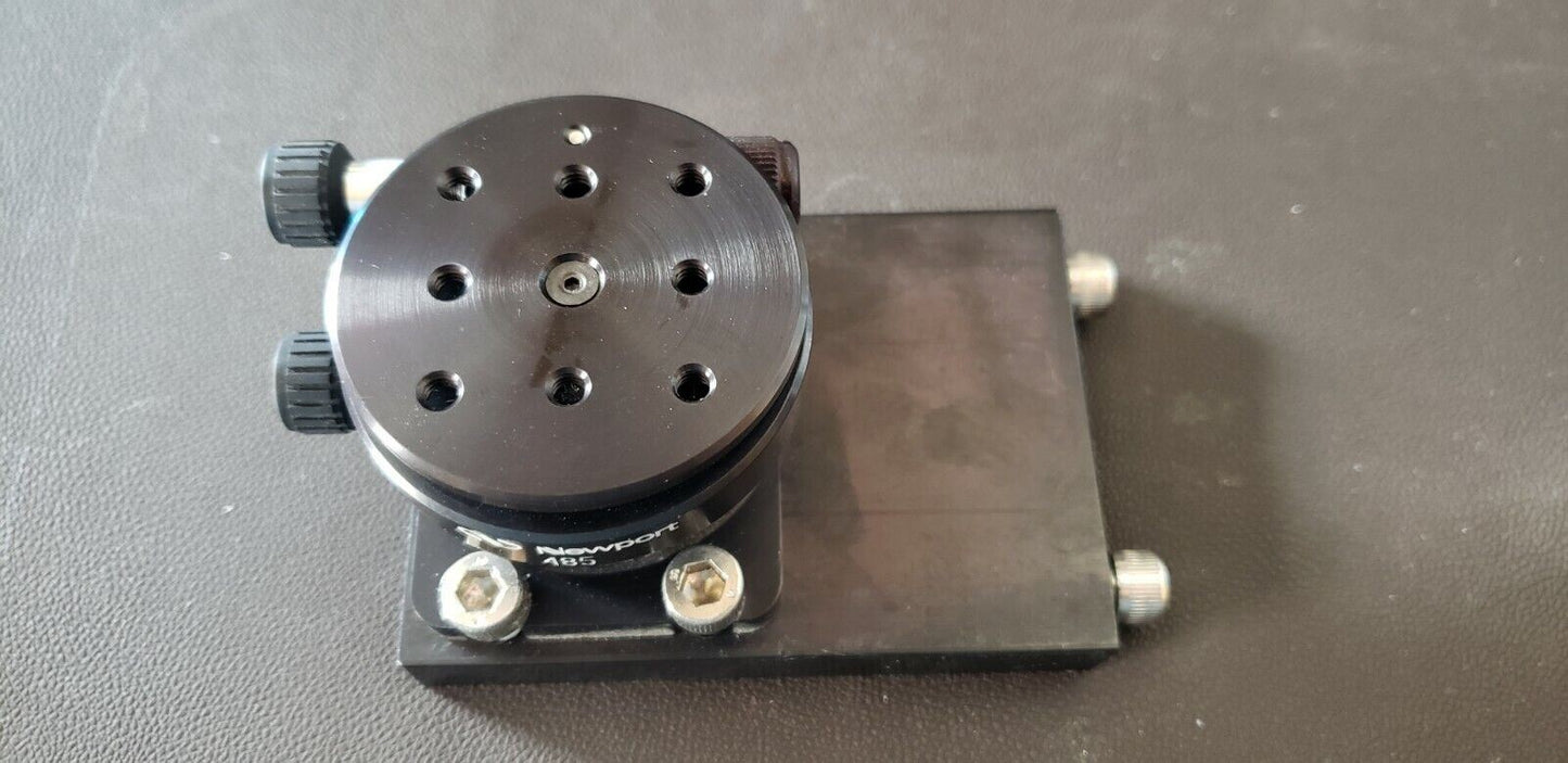 Newport Manual 2 Axis Tilt Stage Platform 485 NRC 2" Diameter with Mount