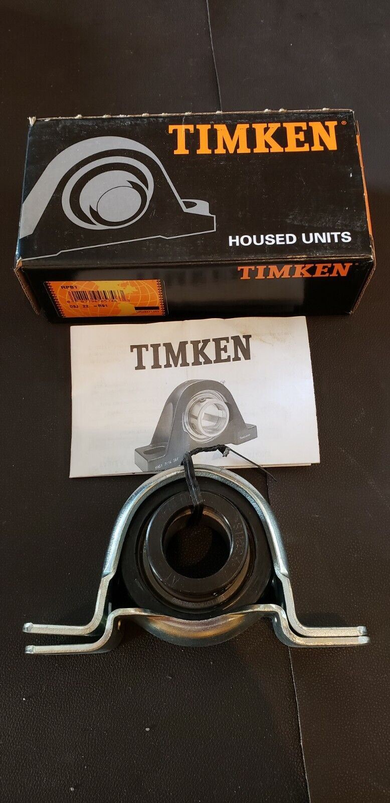 Two (2) Timken RPB1 03J 22 R91 Housed Bearings Insert