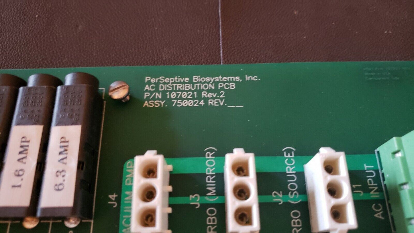 PerSeptive Biosystems AC Distrobution PCB 107021 Rev. 2 TESTED with Mount Screws